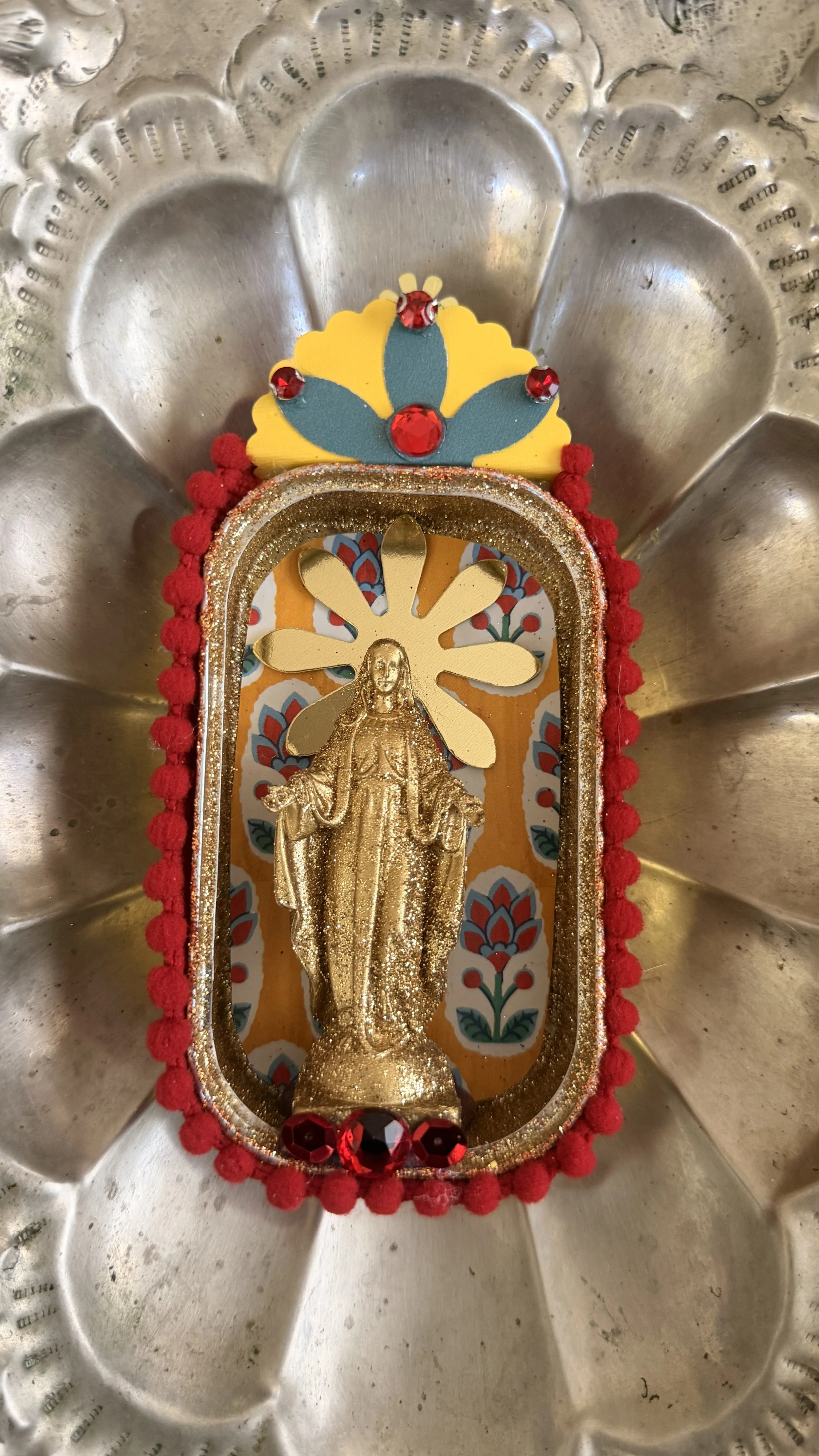 Mother Mary Sardine Can Altar - Red No. 19