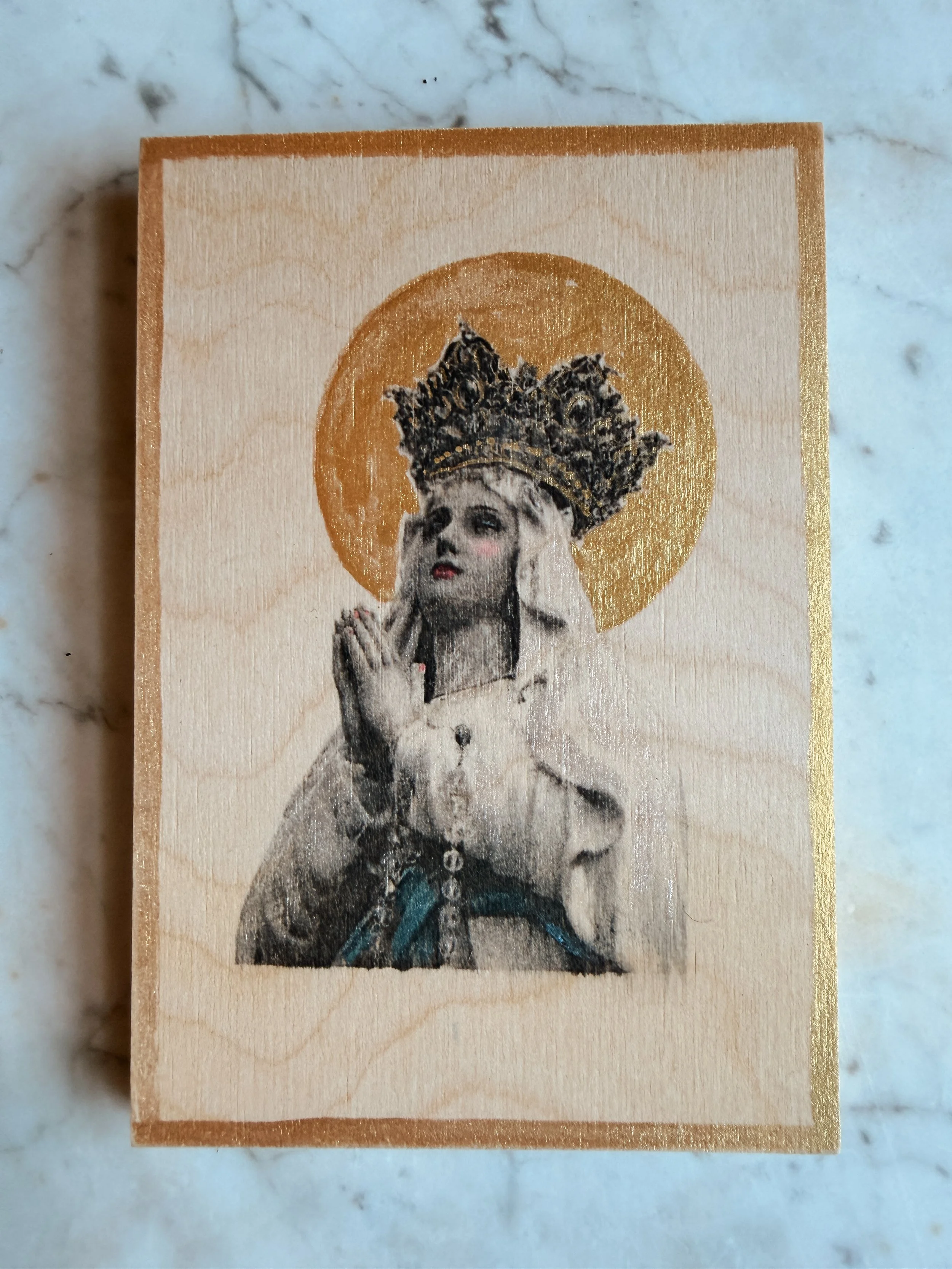 Our Lady of Lourdes Ink Transfer