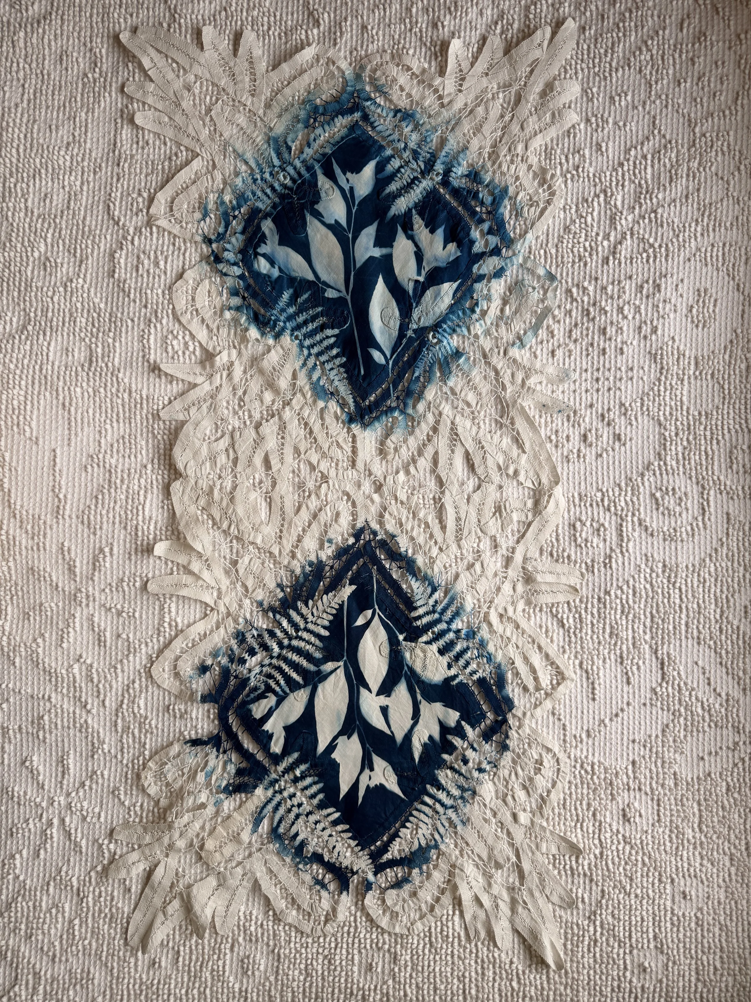Belladonna Cyanotype Battenberg Lace