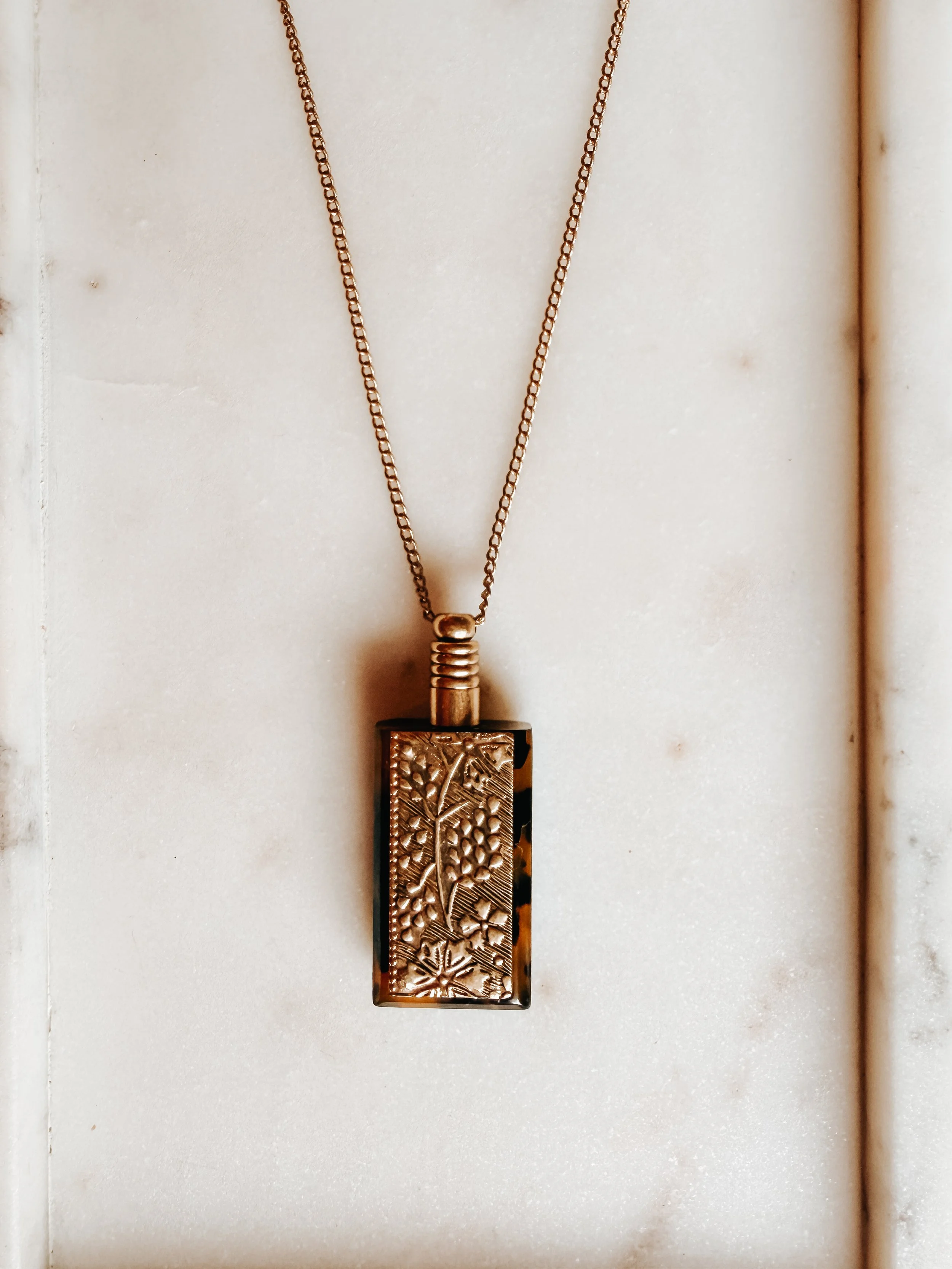 Henbane Brass & Acrylic Tortoise Amulet