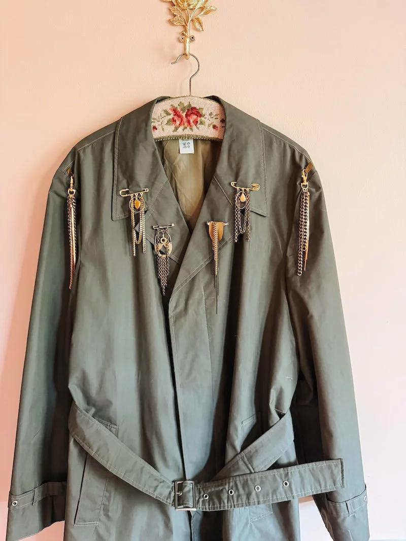Embellished German Military Rain Trench - XXL