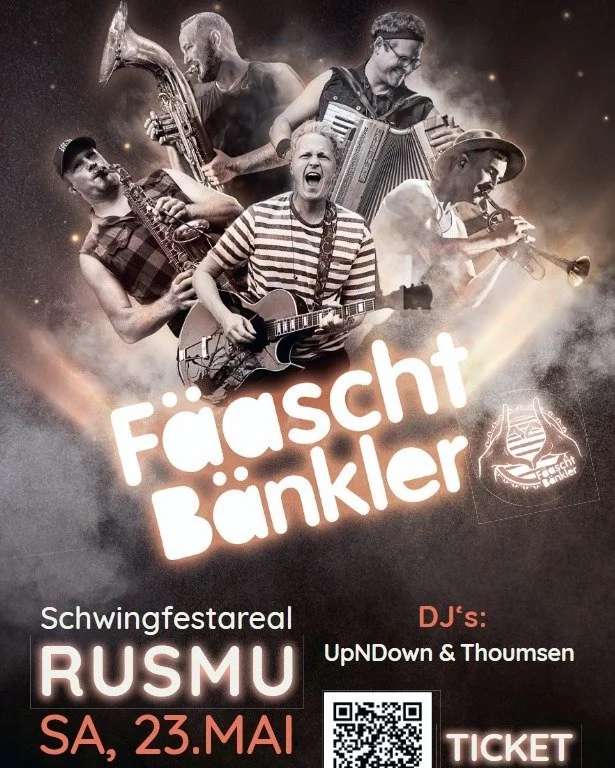 Hast du noch nicht alle Weihnachtsgeschenke parat? Dann aufgepasst: Am Samstagabend, 23. Mai, heizen die F&auml;aschtb&auml;nkler auf unserem Schwingfestareal so richtig ein. Ab 19:00 Uhr gibt es verschiedene Festzelte und Essensst&auml;nde. Tickets 