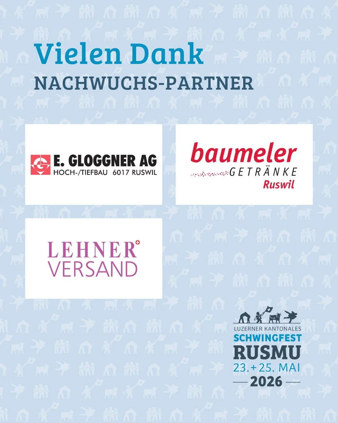 Das Luzerner Kantonale Schwingfest in Ruswil r&uuml;ckt immer n&auml;her. Die Vorbereitungen laufen bereits. Ohne unsere Sponsoren w&auml;re das alles nicht m&ouml;glich. Ein grosses DANKE an unsere Nachwuchs-Partner f&uuml;r die grosse Unterst&uuml;