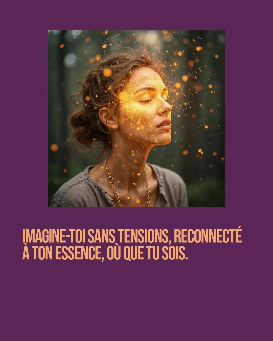 Imagine-toi te lib&eacute;rer des tensions et des blocages qui freinent ta joie quotidienne... 

Les soins holistiques ne sont pas un luxe, mais une invitation &agrave; retrouver ton essence. 

Chaque s&eacute;ance &agrave; distance est une promesse 
