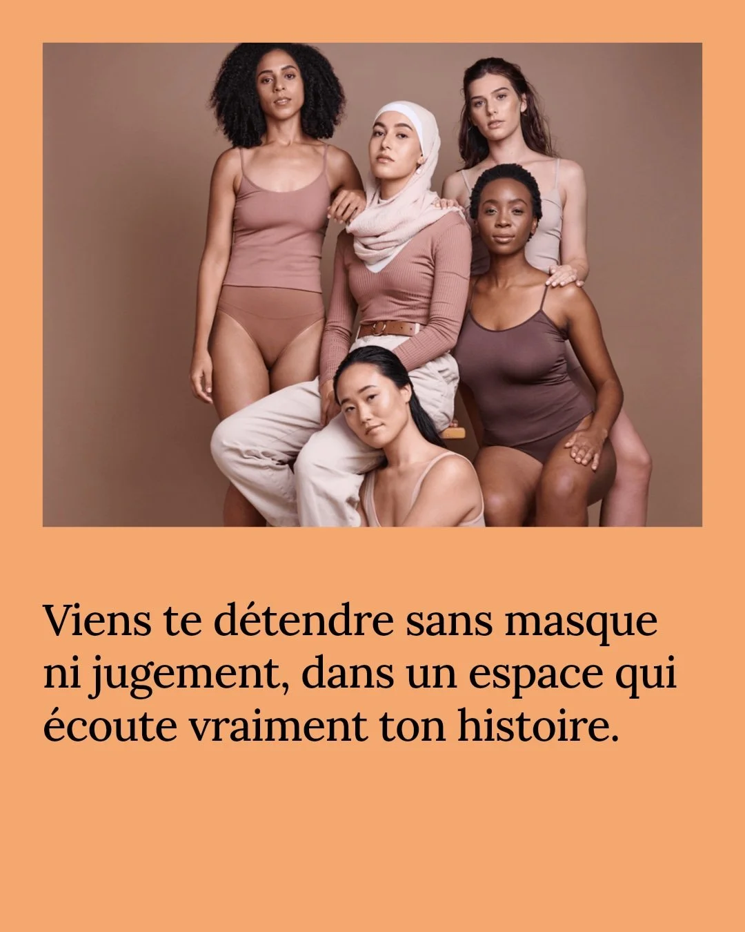 Plonge dans un espace o&ugrave; chaque soin est une c&eacute;l&eacute;bration de ta singularit&eacute; et de ton histoire.

Ici, aucun masque, aucun jugement, juste un accueil sinc&egrave;re et inclusif o&ugrave; ton corps et ton esprit peuvent enfin