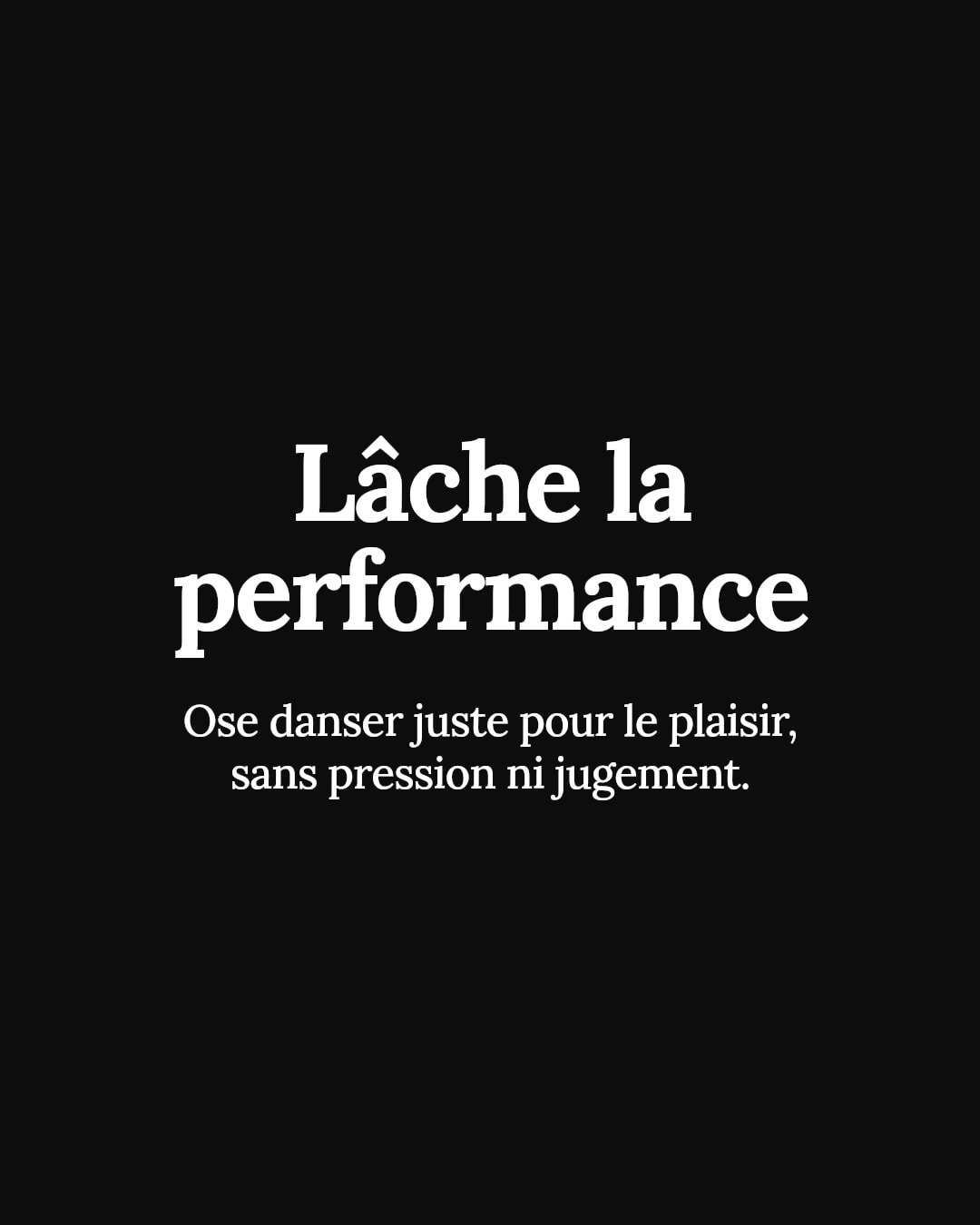 Et si tu laissais tomber la performance ?
Ose bouger pour le plaisir, trouve la danse qui lib&egrave;re ton corps et ton esprit. Ici, pas de jugement, juste la joie de se reconnecter &agrave; soi.
Quelle danse te fait vibrer ?

Link in bio
