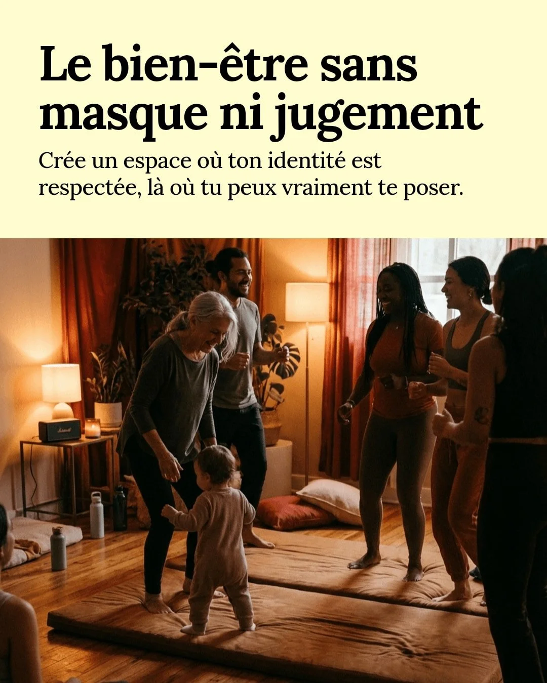 Un simple accueil chaleureux, c'est bien. Mais pour vraiment te sentir bien, il faut que le bien-&ecirc;tre soit inclusif jusqu'au c&oelig;ur de ce que tu vis.

Chez nous, &ccedil;a veut dire cr&eacute;er un espace o&ugrave; ton identit&eacute; est r