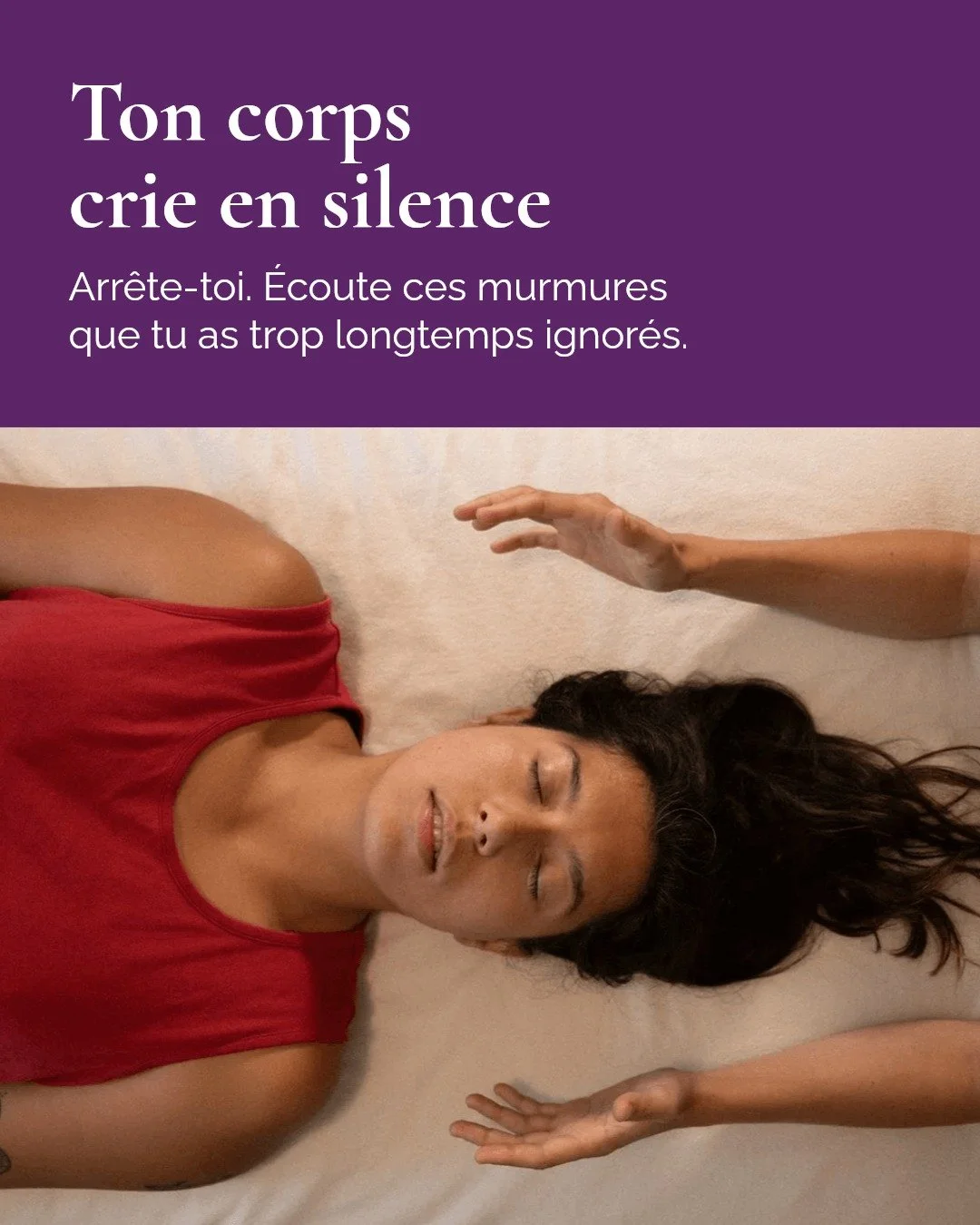 Ton corps ne crie pas toujours quand il a besoin d'aide. Souvent, ce sont des murmures, des micro-signaux subtils qu'on pr&eacute;f&egrave;re ignorer. Une douleur qui revient, une fatigue sourde, un souffle qui se fait court... Ce sont ses appels &ag