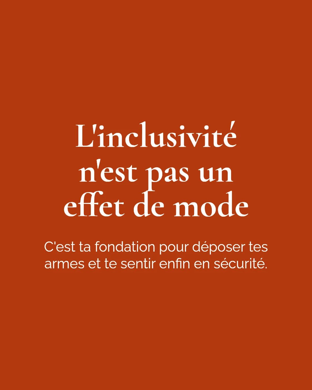 L'inclusivit&eacute; est-elle vraiment une s&eacute;curit&eacute; ?

&Ecirc;tre inclus&middot;e, ce n'est pas juste une vibe sympa. C'est la fondation qui te permet de d&eacute;poser tes armures, de respirer sans crainte et d'habiter ton corps en con