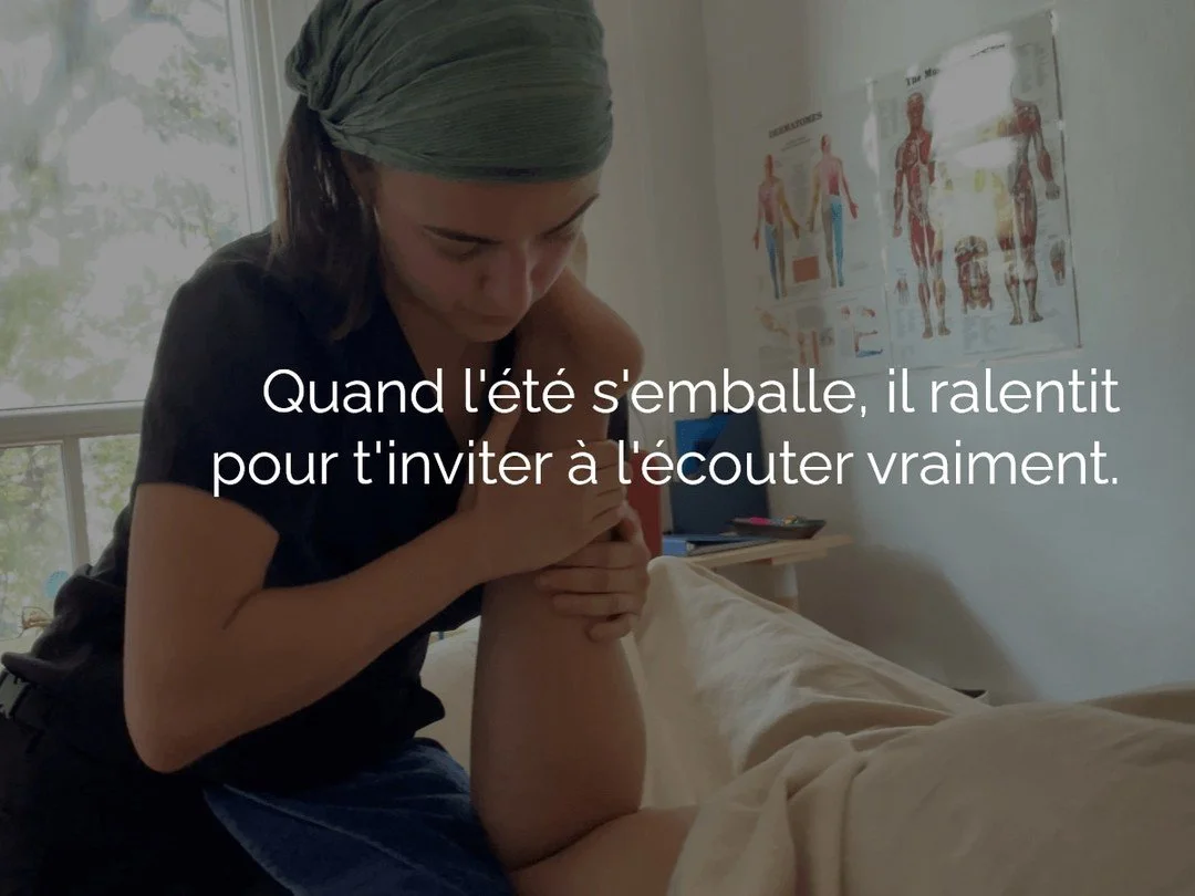 Quand l&rsquo;&eacute;t&eacute; acc&eacute;l&egrave;re tout, ton corps essaie d&eacute;j&agrave; de te ralentir. Il ne crie pas. Il chuchote. Dans la fatigue qui s&rsquo;installe, dans ce souffle un peu court. L&rsquo;&eacute;couter, c&rsquo;est lui 