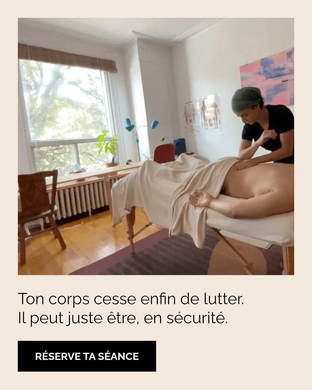 Un espace inclusif, c&rsquo;est pas juste une vibe. C&rsquo;est ce qui permet enfin &agrave; ton corps de se d&eacute;poser. C&rsquo;est l&agrave; que tu peux respirer, rel&acirc;cher, &ecirc;tre toi, sans masque ni pression. Est-ce que tu as d&eacut