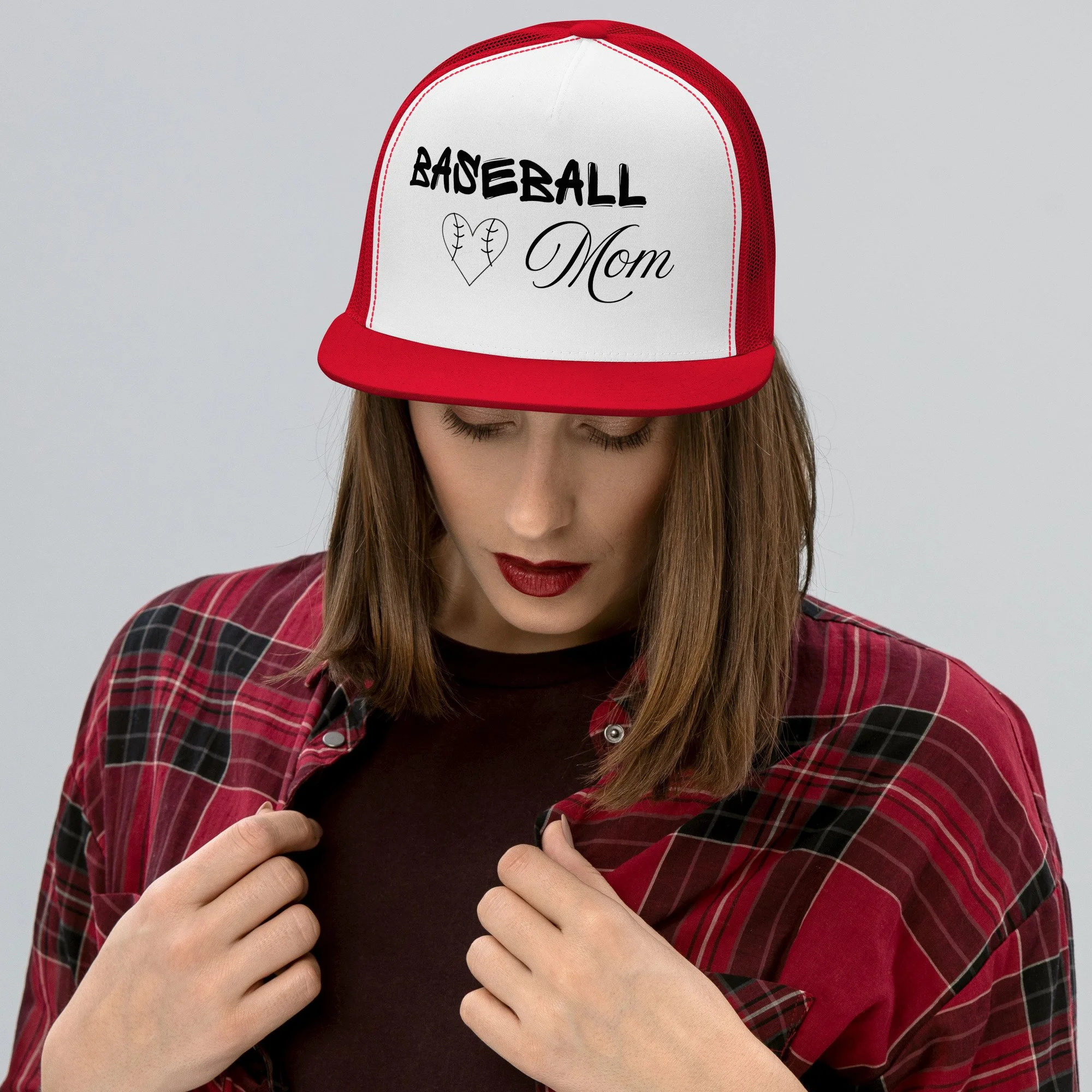 The "Heart of the Game" Baseball Mom Trucker Hat