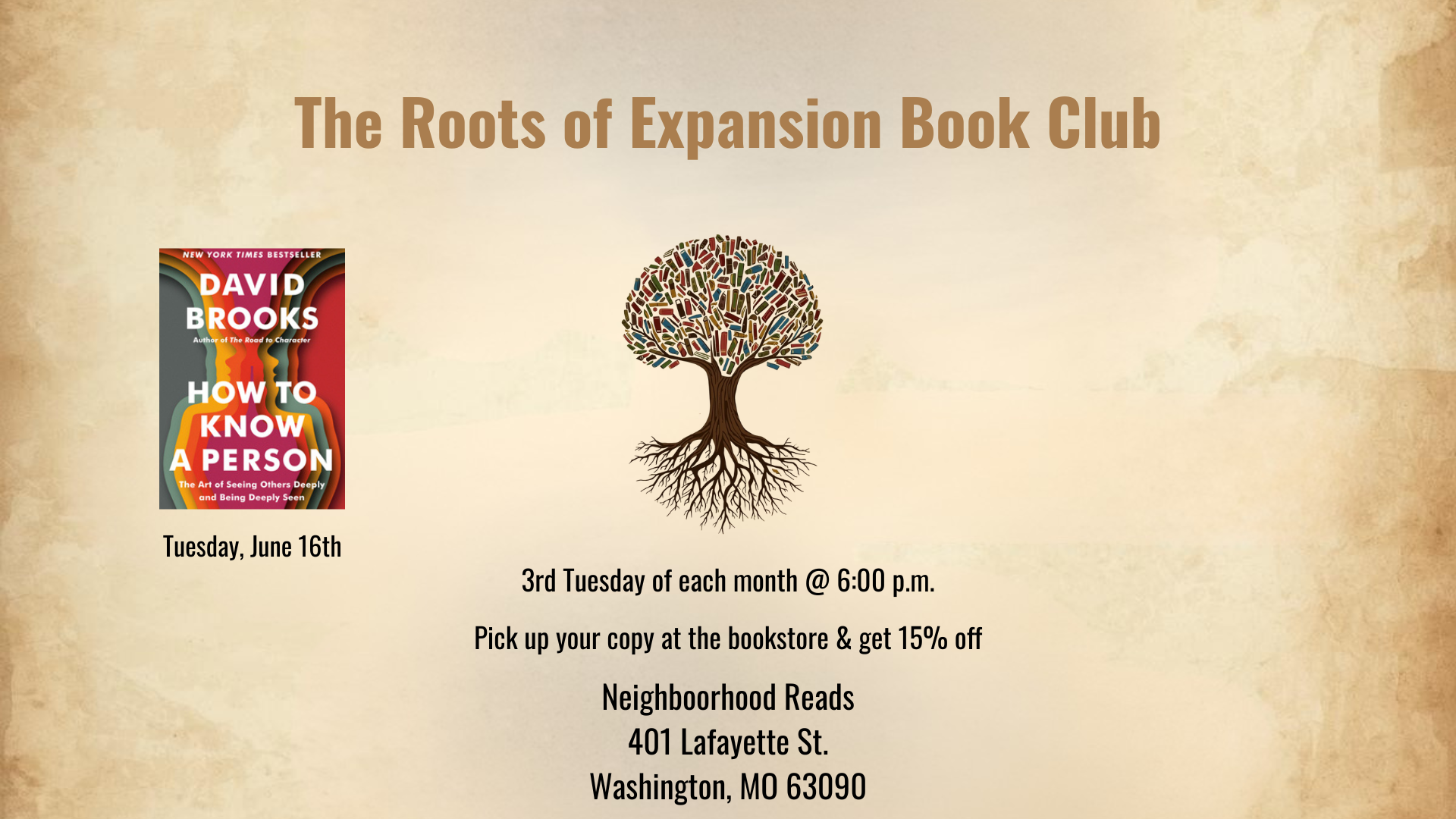 The Roots of Expansion  Book Club 