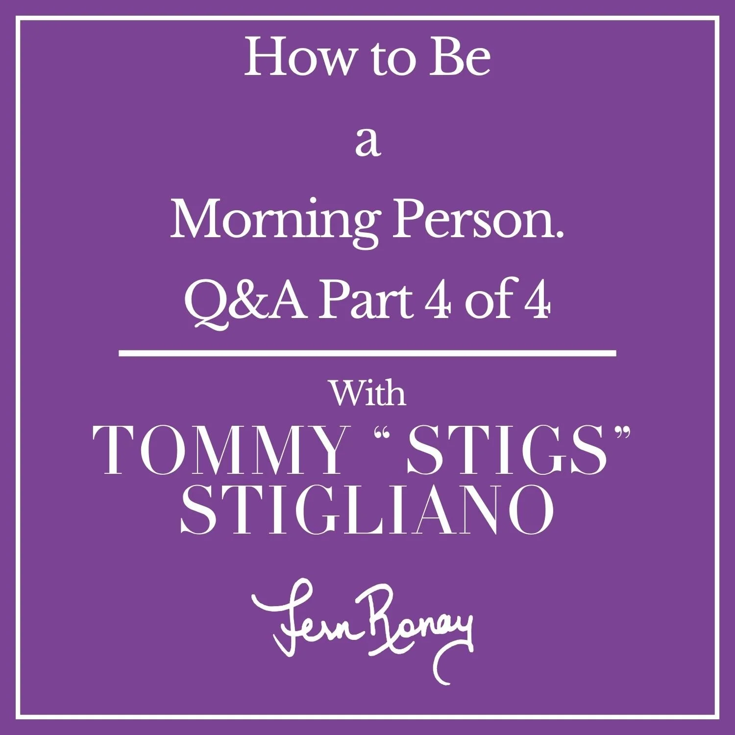 How to Be a Morning Person