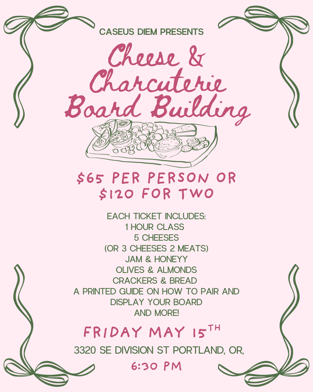 Cheese & Charcuterie Board Building - Double/Shared