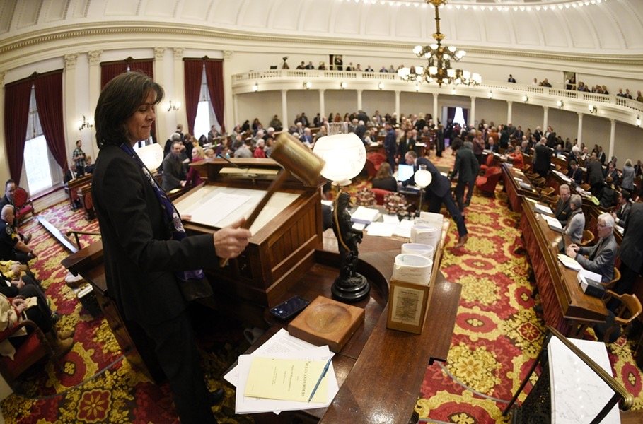 Gaveling in the House.