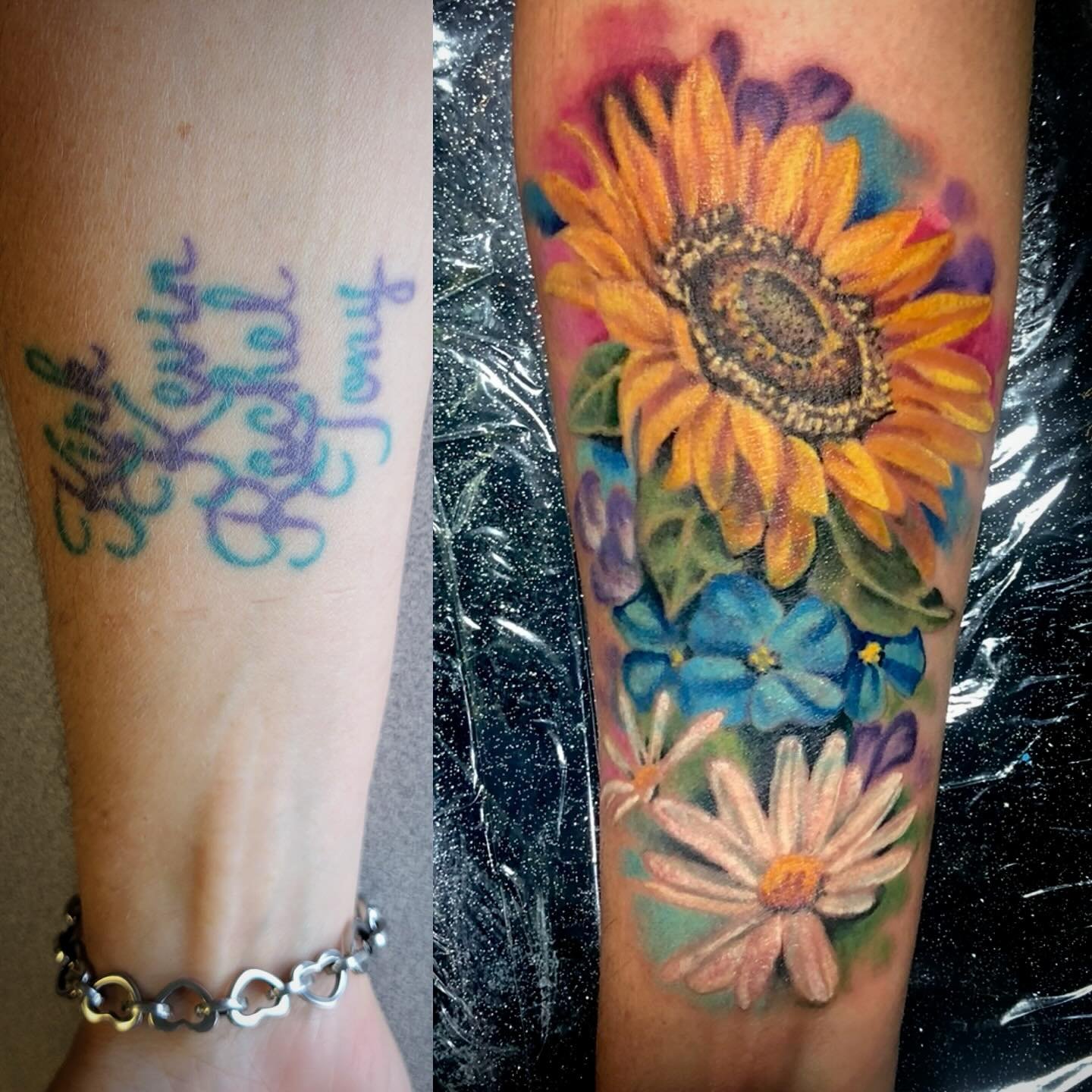 Cover up for a while back.
#coveruptattoos #flowertattoos #graditudetattoosupplyllc #ttsbodybalm #byjim #fiveoneseventattoojeannette Thanks for looking.
