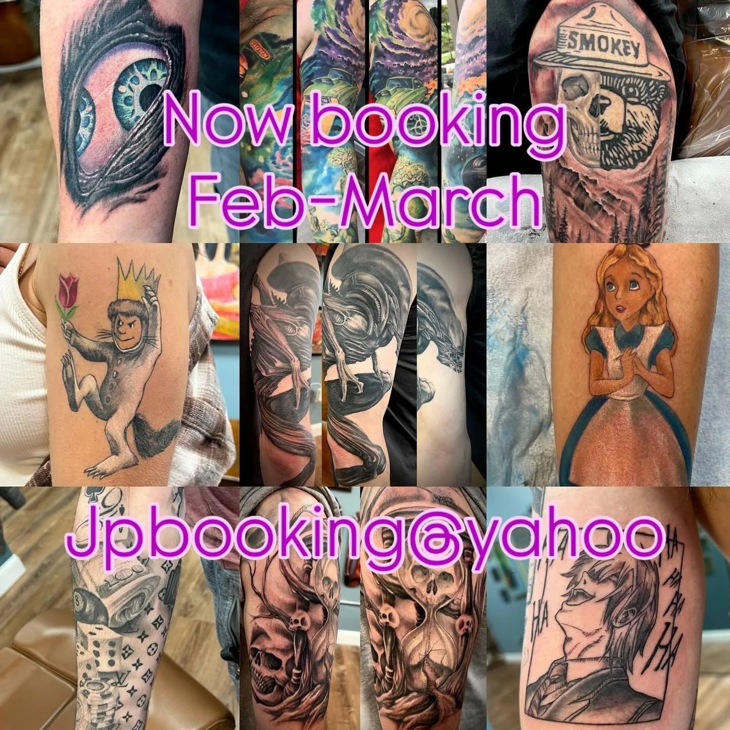 Now booking February and March. To set up an appointment email Jpbooking@yahoo.com.  Looking forward to hearing your ideas.