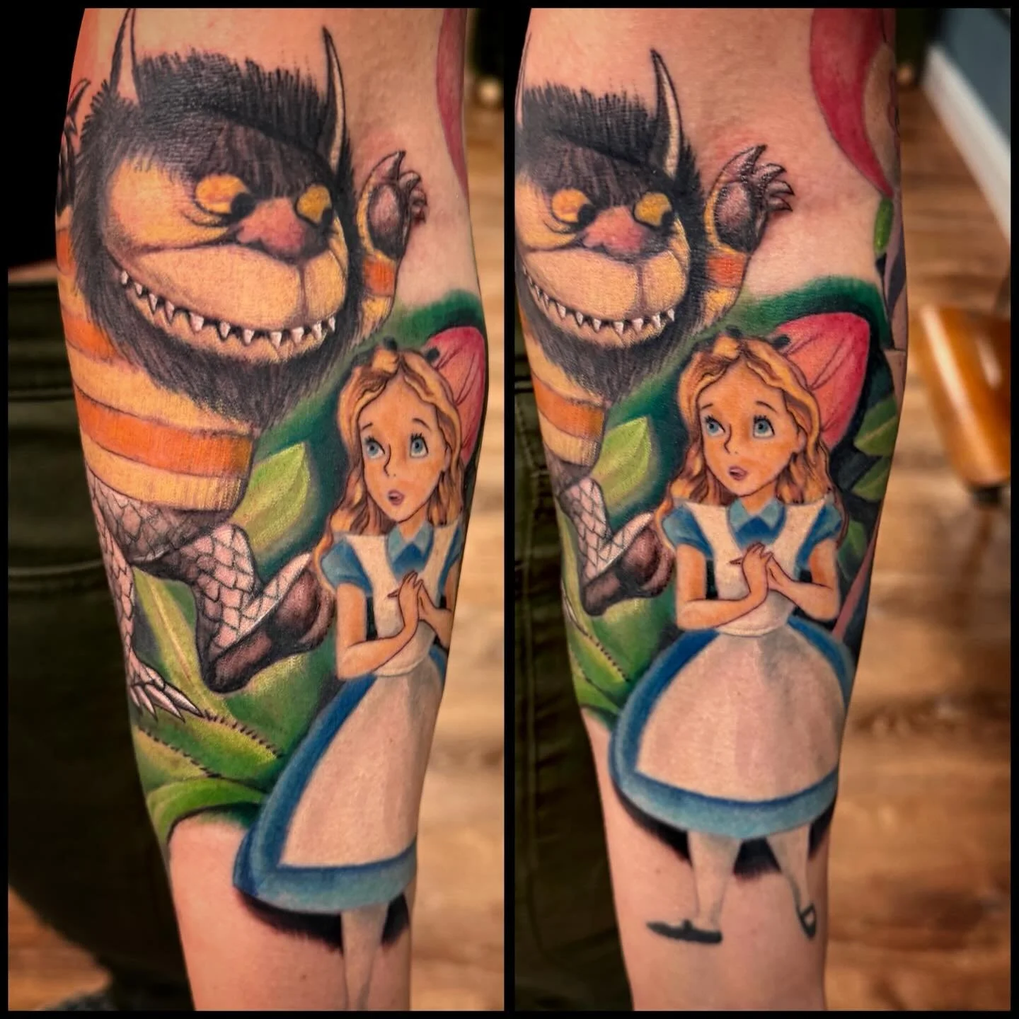 Some progress on a Disney, where the wild things are mashup.  #graditudetattoosupplyllc #ttsbodybalm #fiveoneseventattoojeannette #wherethewildthingsare