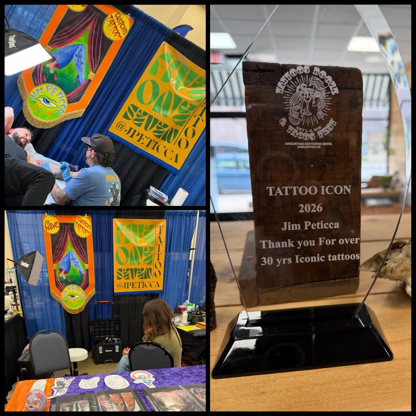 Thank you to the new friends and great staff at @tattoos_booze_tacos_fest 
It was a great weekend being able to judge and see all the amazing work out there!