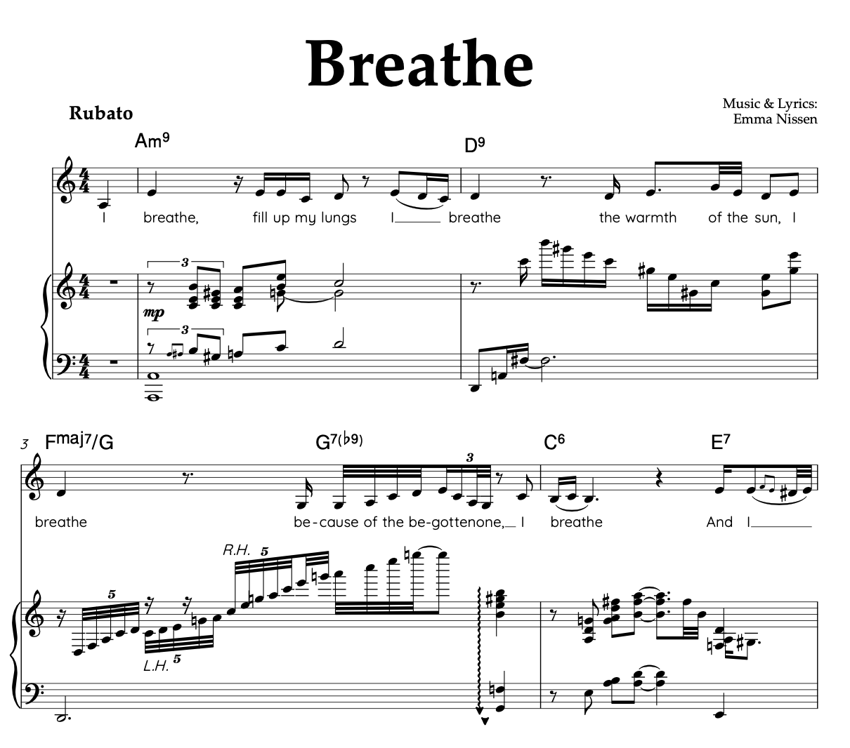Breathe Sheet Music
