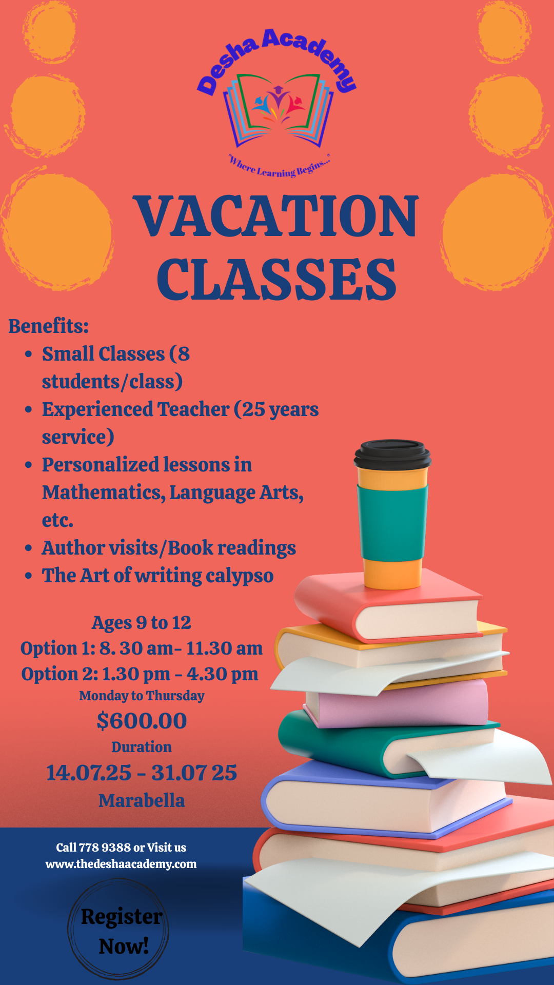 Vacation Classes (9 - 12)