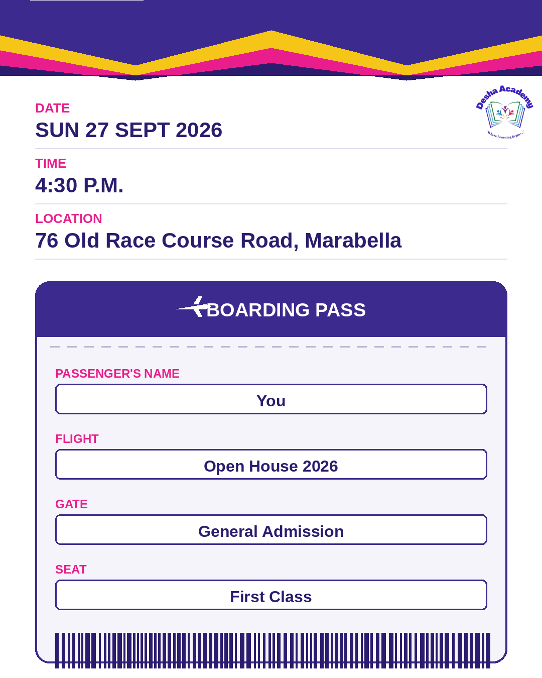 Now Boarding: The Desha Academy Open House is Almost Here