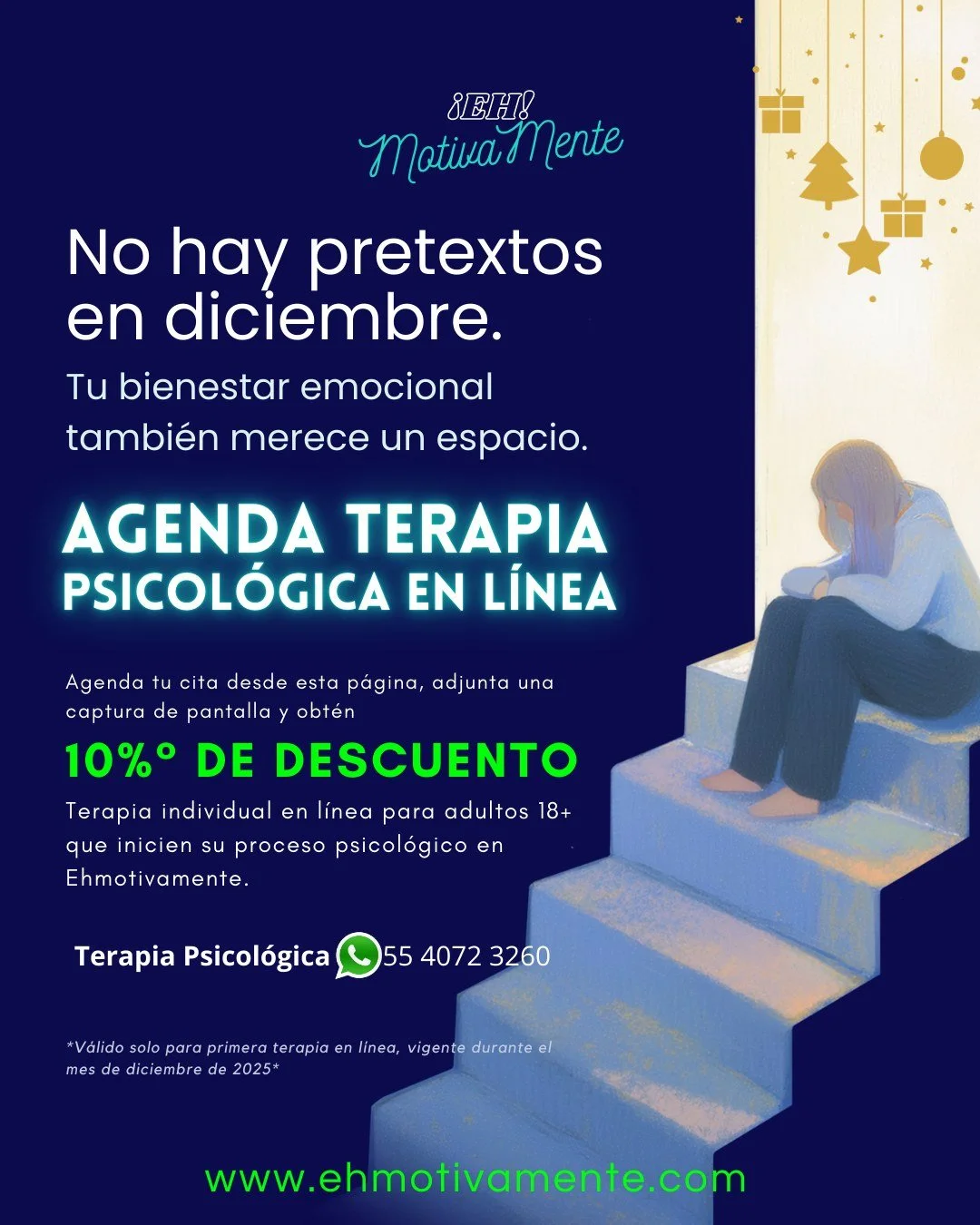 En EhMotivamente no damos consejos, construimos caminos contigo. 🚶&zwj;♀️🚶&zwj;♂️
📍Consulta presencial y en l&iacute;nea disponible.
✅Costos accesibles
✅Consultorio en Nezahualc&oacute;yotl y CDMX
✅Presencial y online
⚠Nuestro servicio es profesio