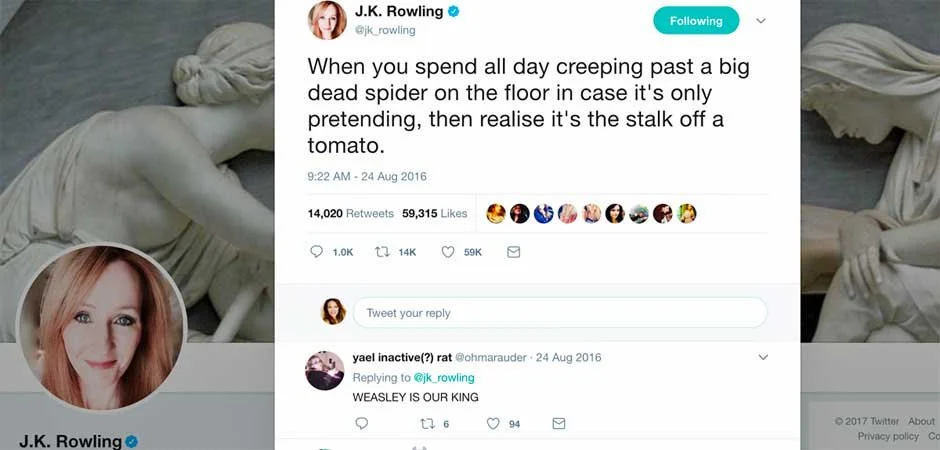 Sweatpants & Pop Culture | The Best of J.K. Rowling on Twitter