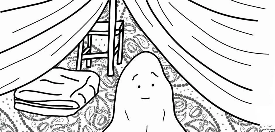 Anxiety Blob | Coloring Page: Let's Build a Blanket Fort!