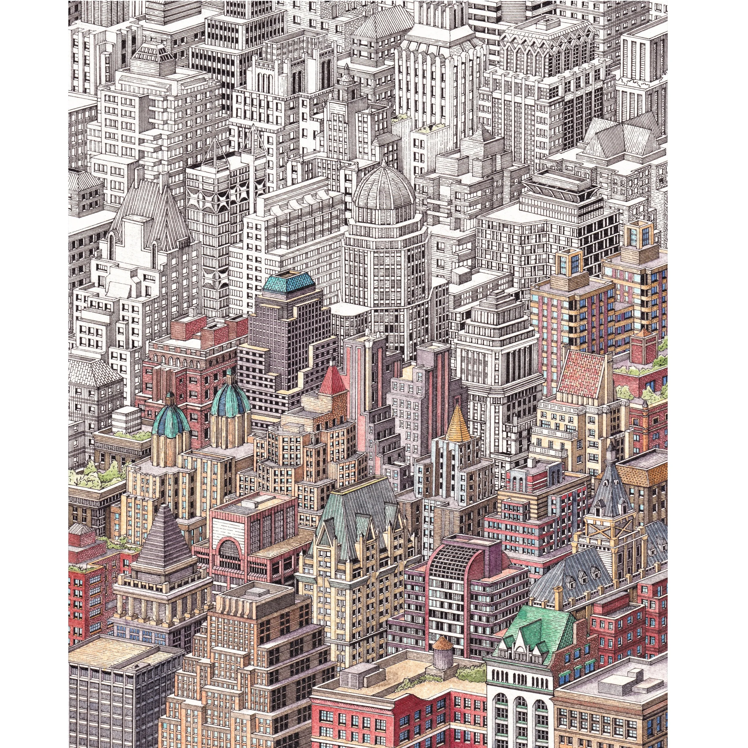 Isometric Manhattan with color