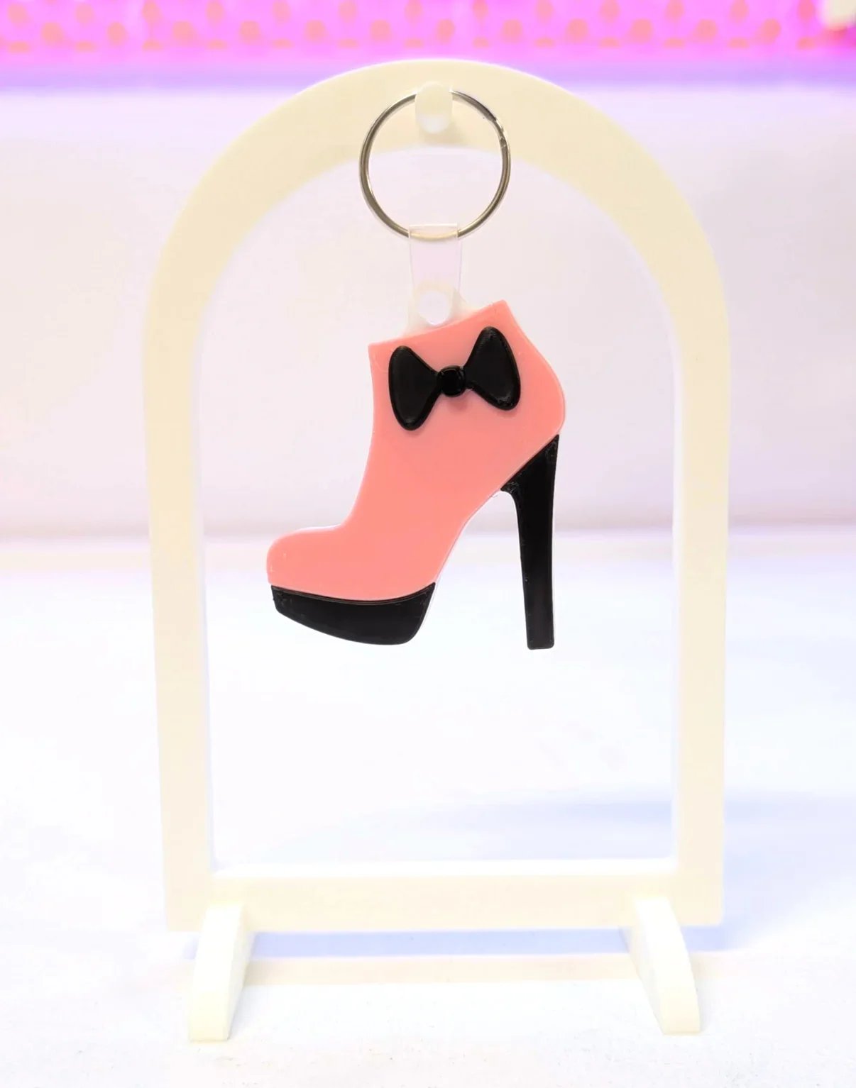 High Heel Bow NFC Keyring