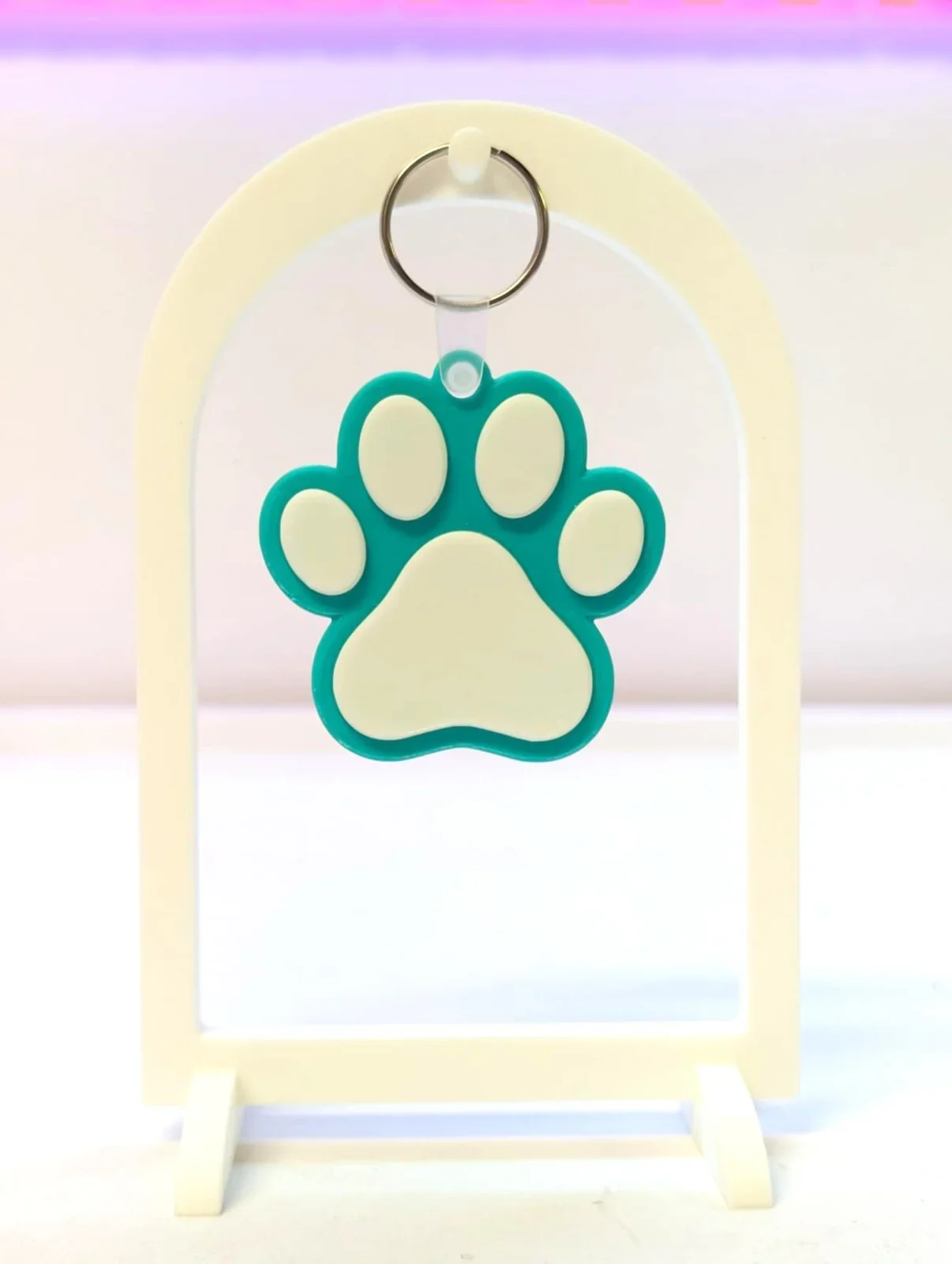 Paw Print NFC Keyring