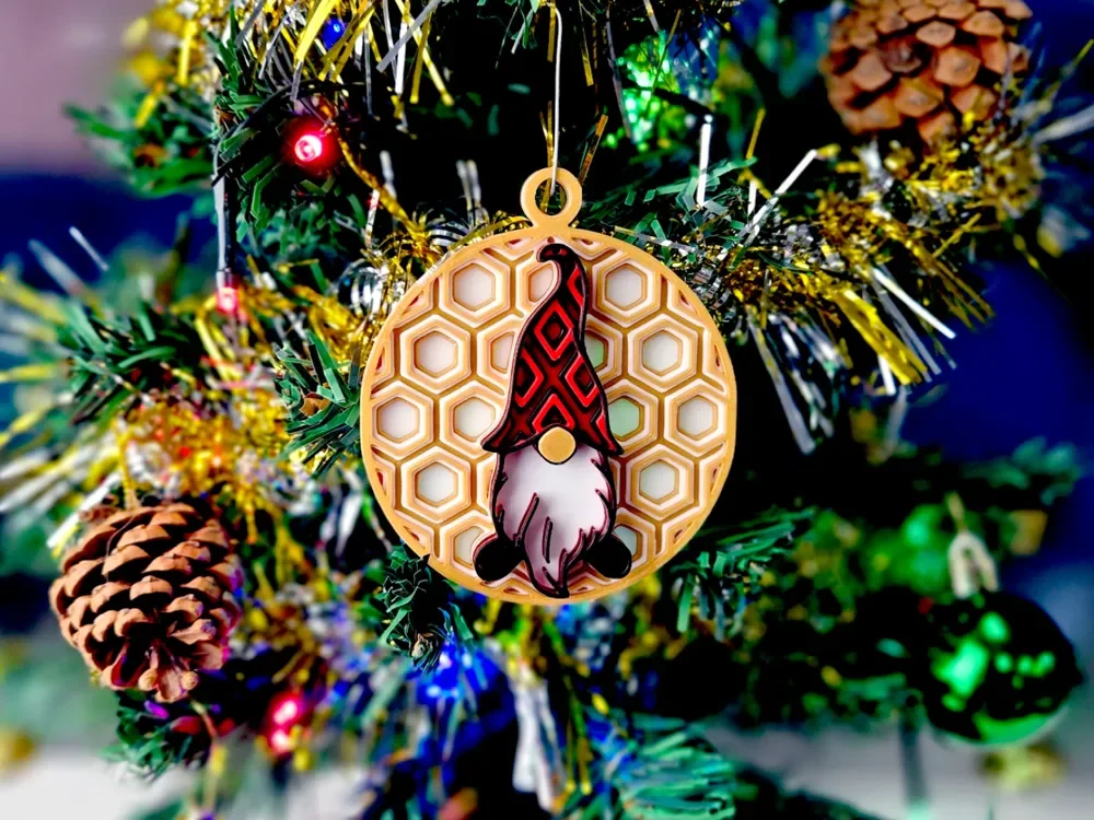 Geometric Gnome Bauble