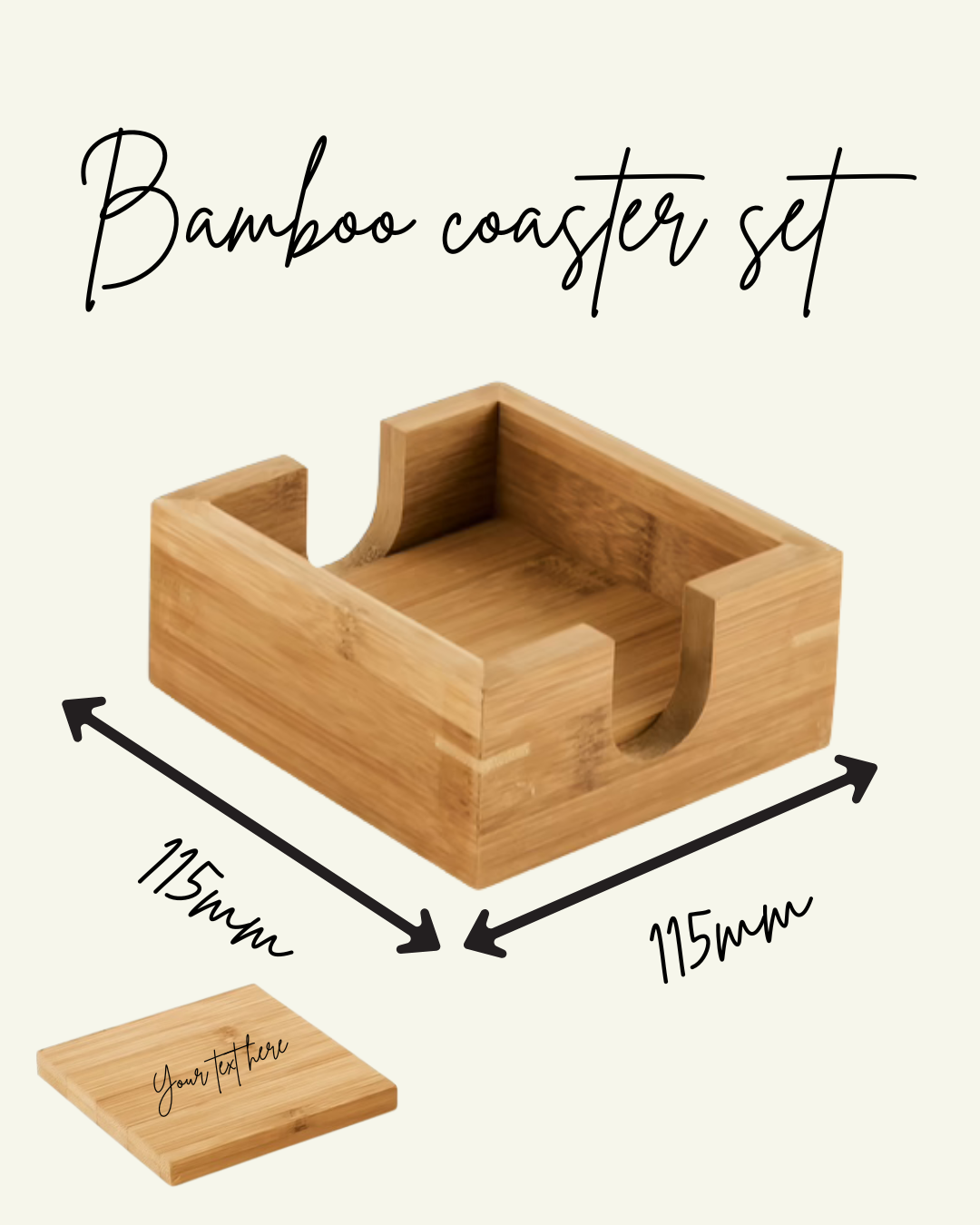 Bamboo Coaster Set (4 pack)