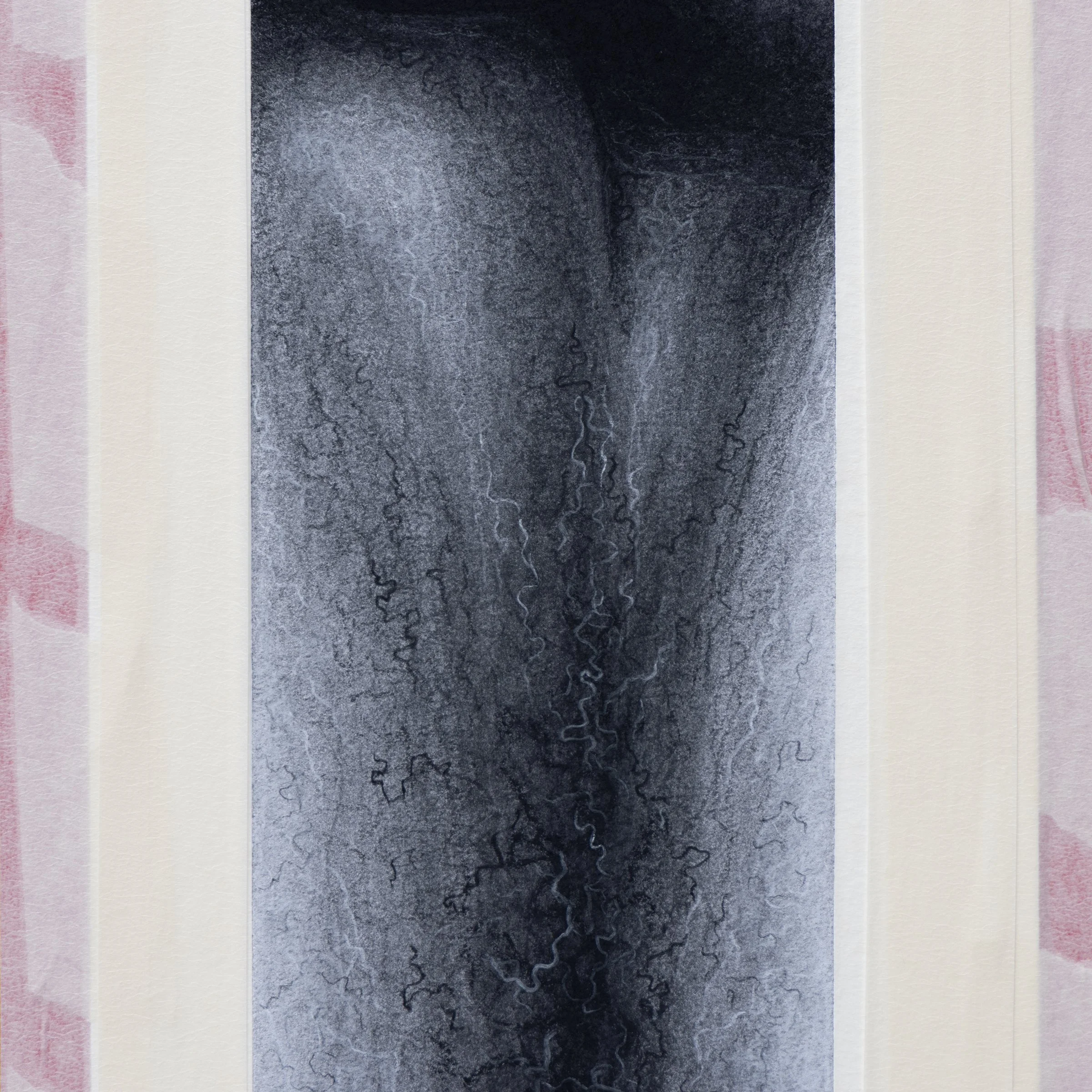 "Study of Him" (2026, charcoal on paper)