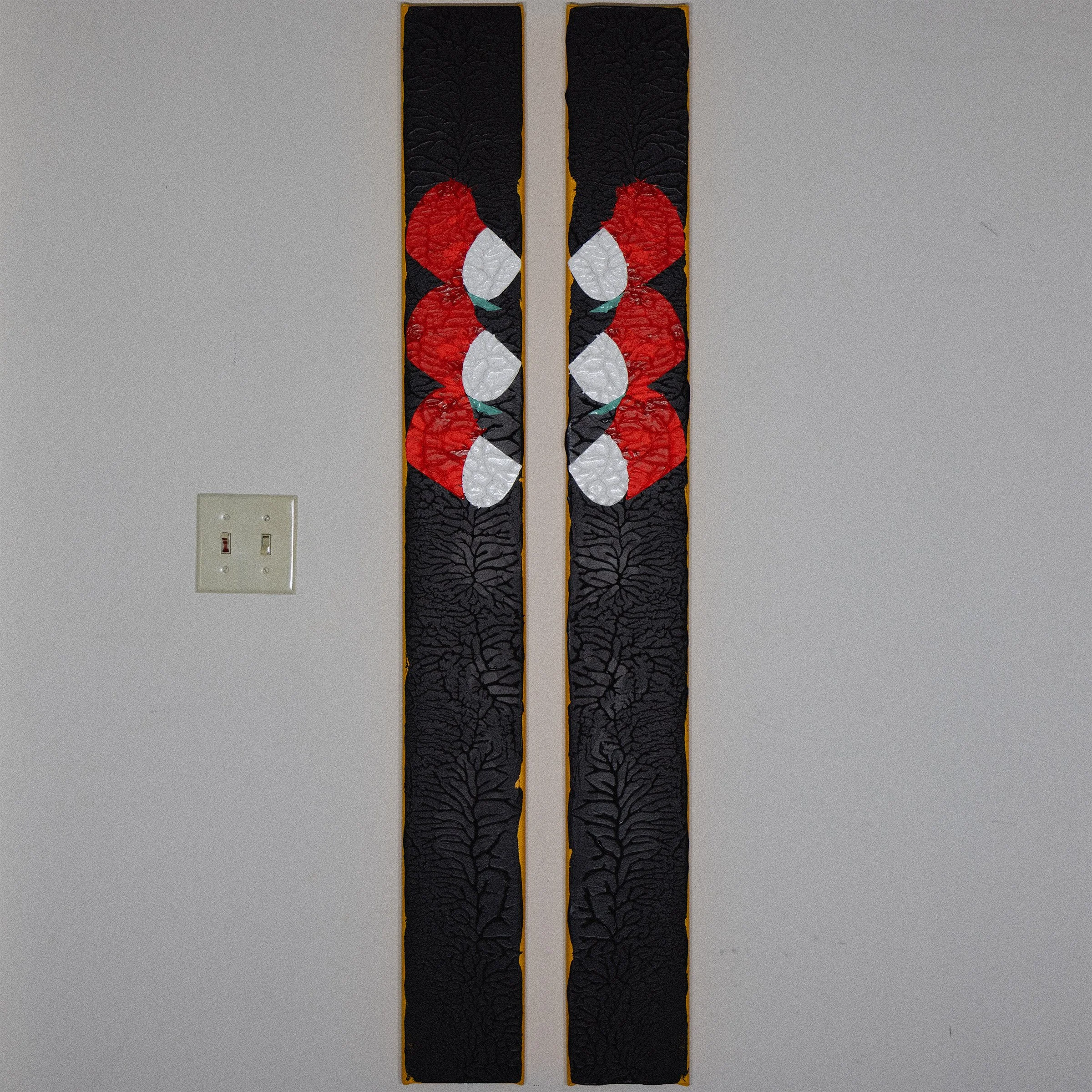 "card II: red light is just a suggestion" (2026, acrylic on cavas)