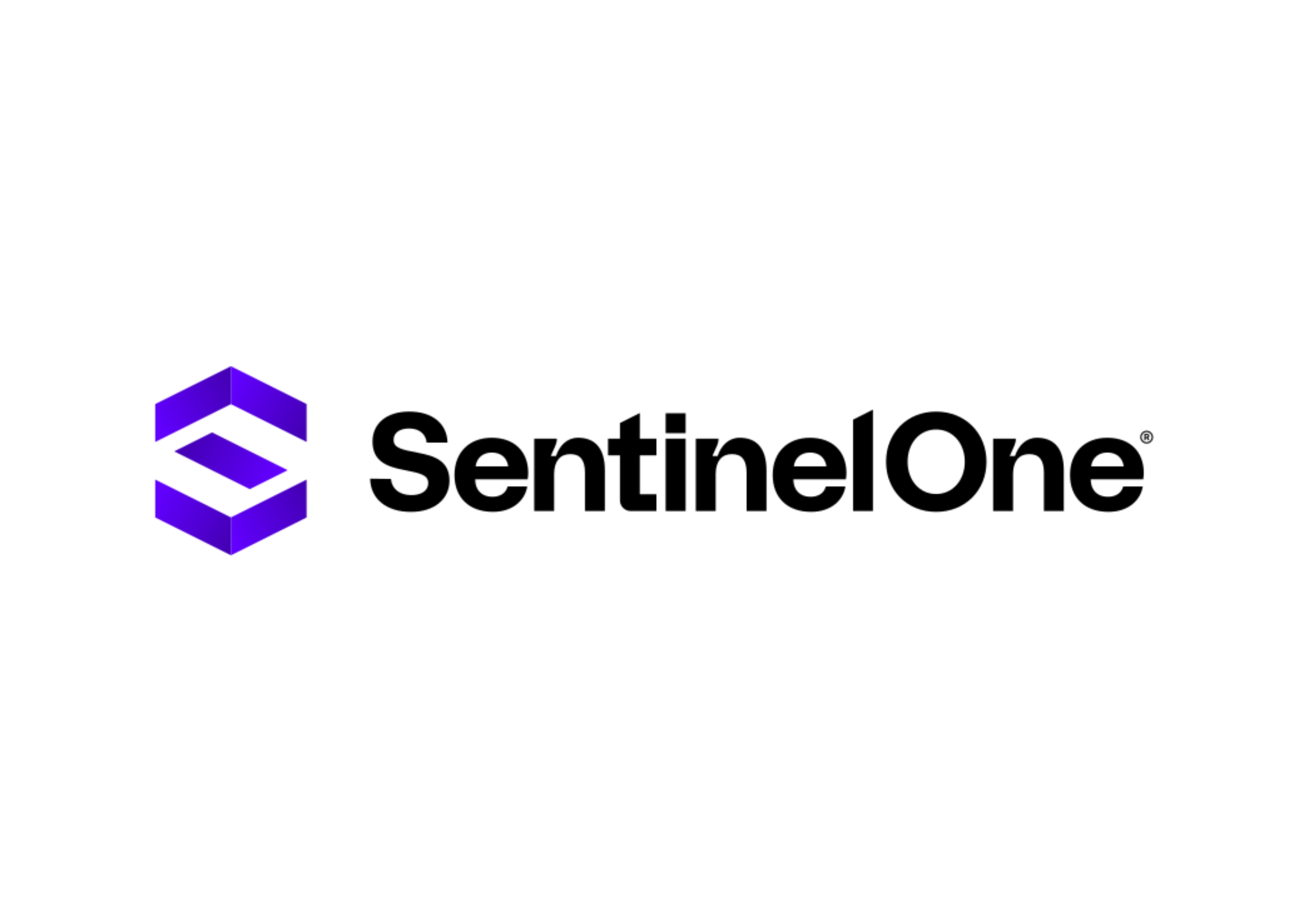 SentinelOne logo with purple geometric icon and black text on a white background.