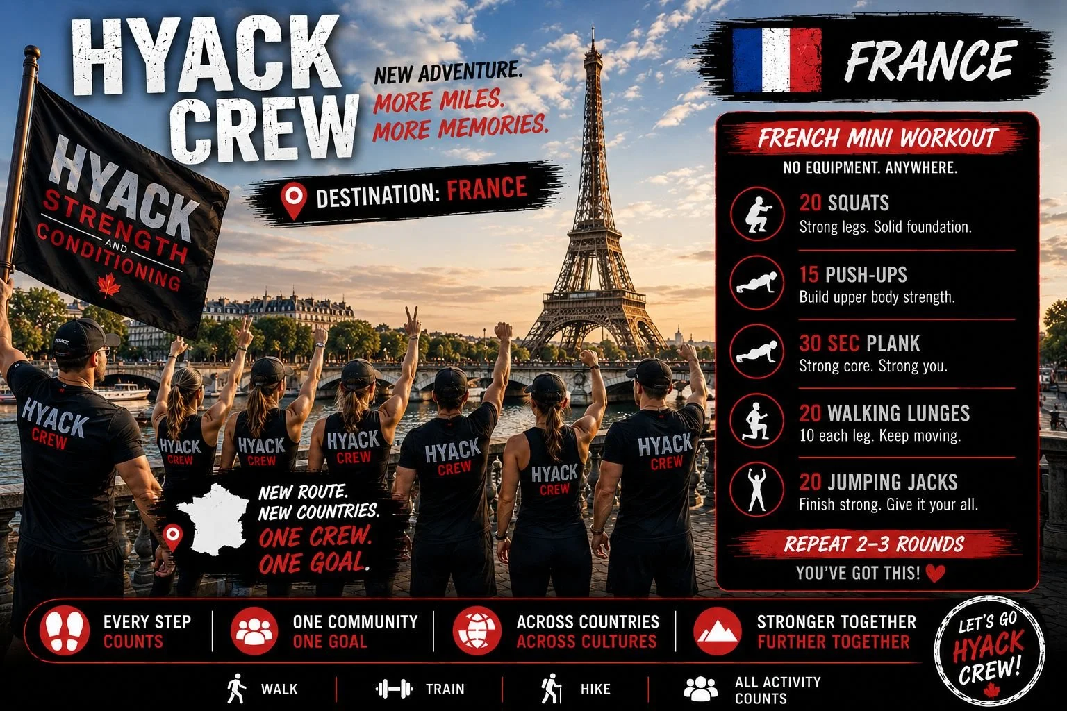 France anyone!!

The crew has arrived! Get your Euro workout in to start the week of right! Xoxo