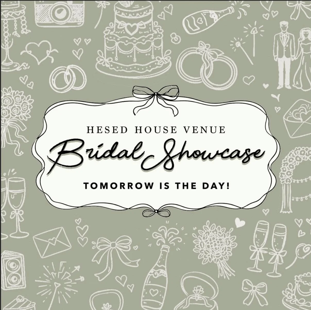 ✨TOMORROW ✨ Our first ever bridal showcase is almost here! It&rsquo;s not too late to book your tickets to join us at 1:30p at the Hesed House Venue for an afternoon filled with fun &amp; opportunities to meet vendors!

#EventVenue #WeddingVenue #Ven
