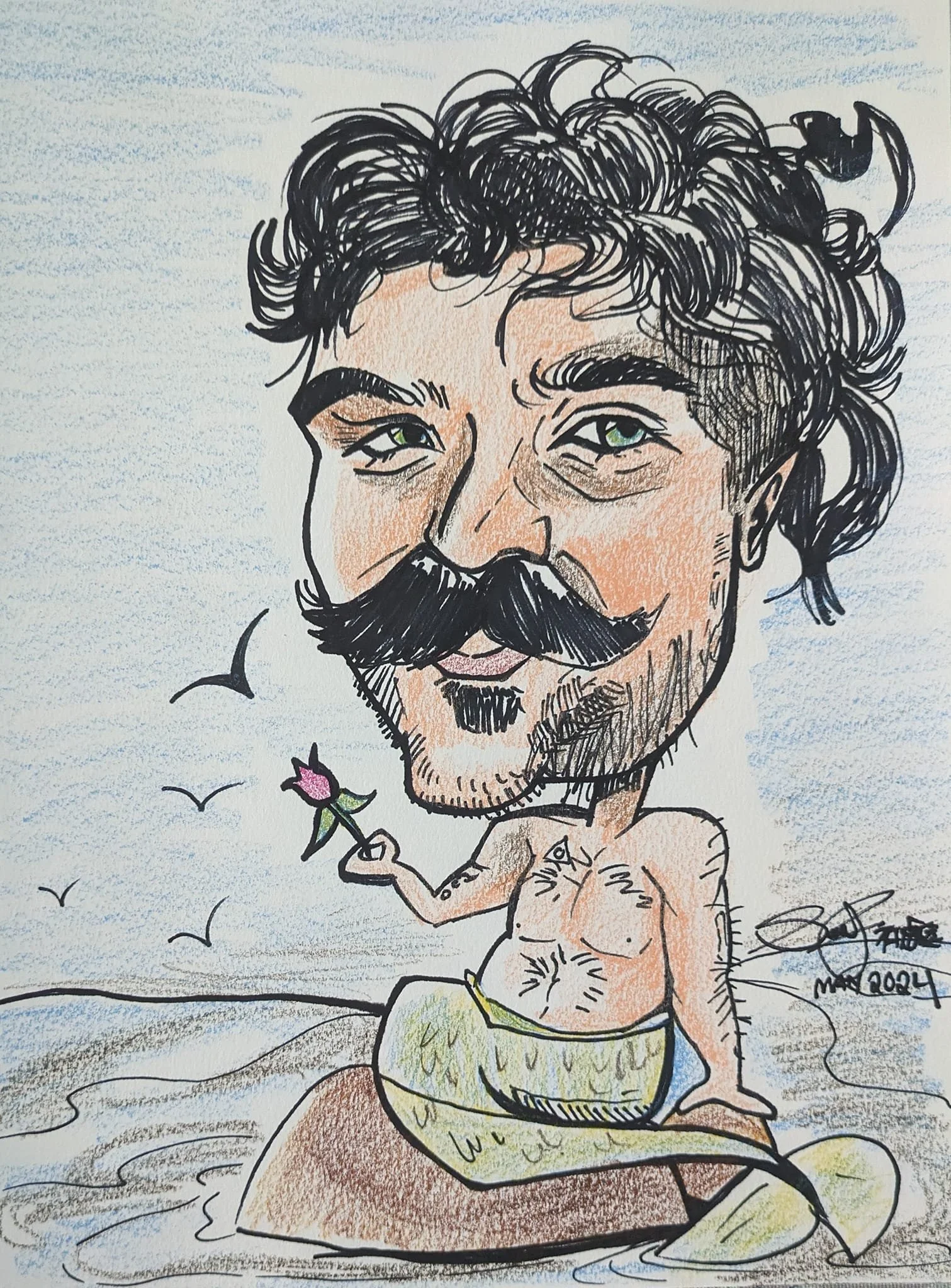 Hand drawn caricature
