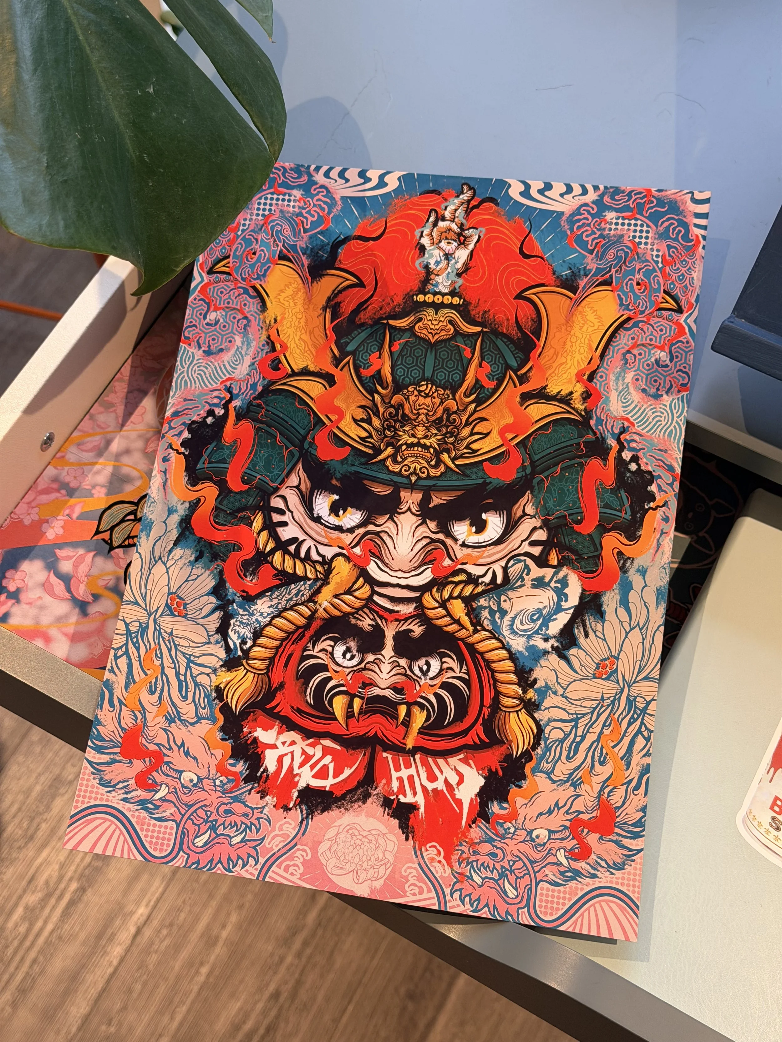 "Armor and Daruma"