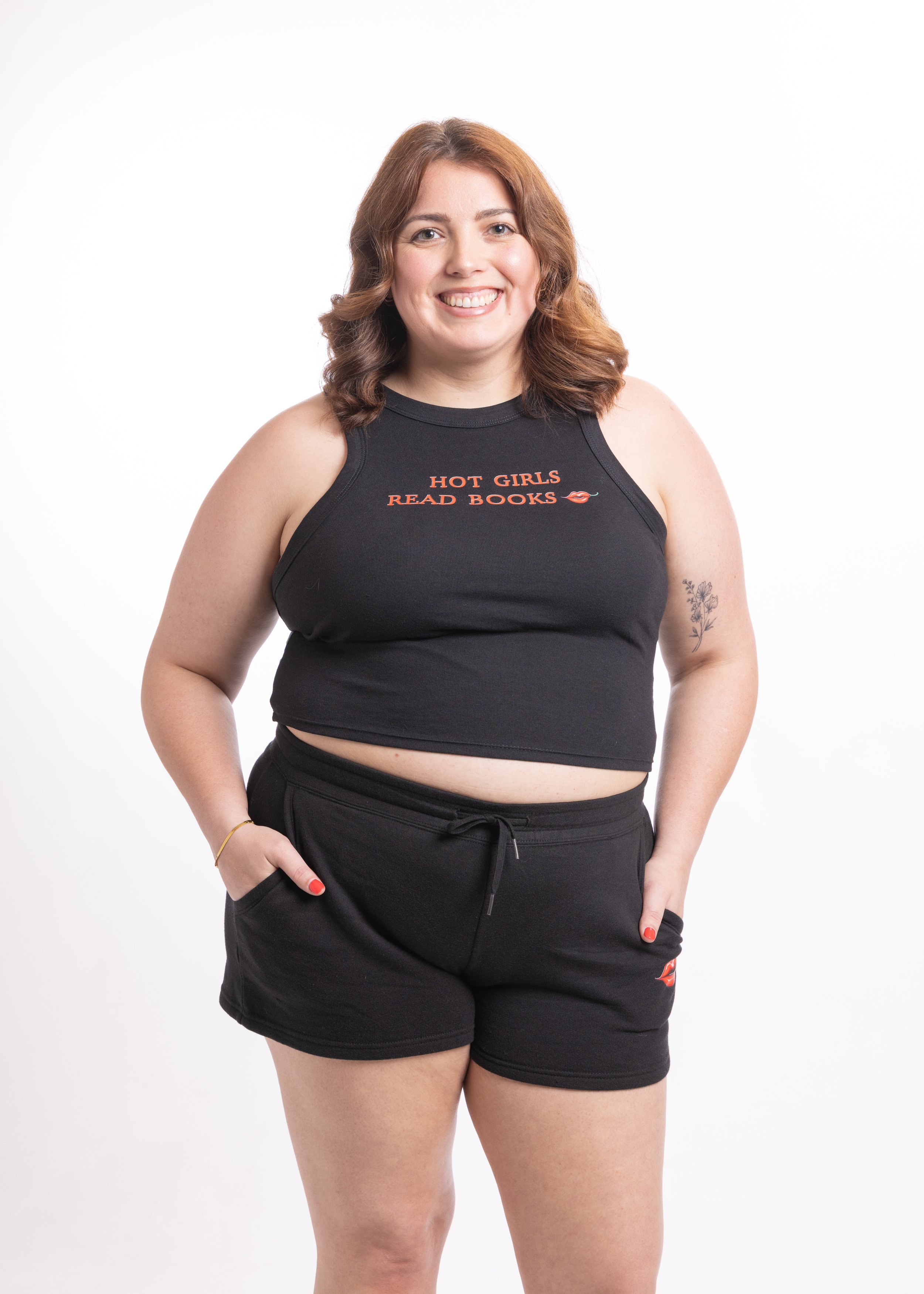 Hot Girls Read Books Tank Black