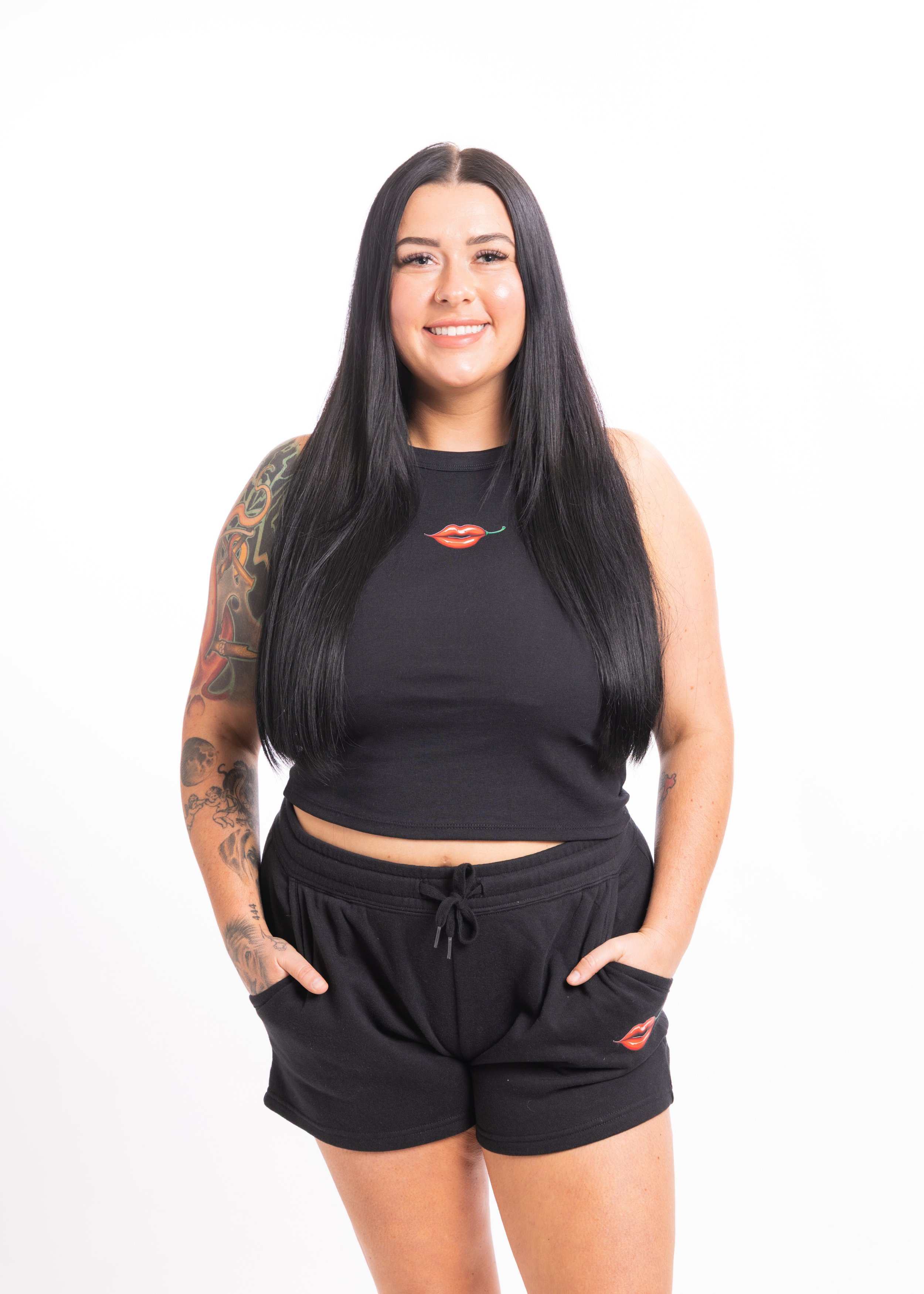 Discreet Lip Logo Shorts