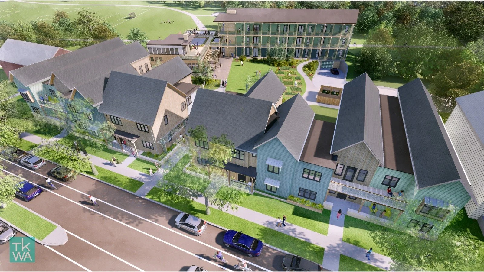 River Trail Commons Aerial Concept Art