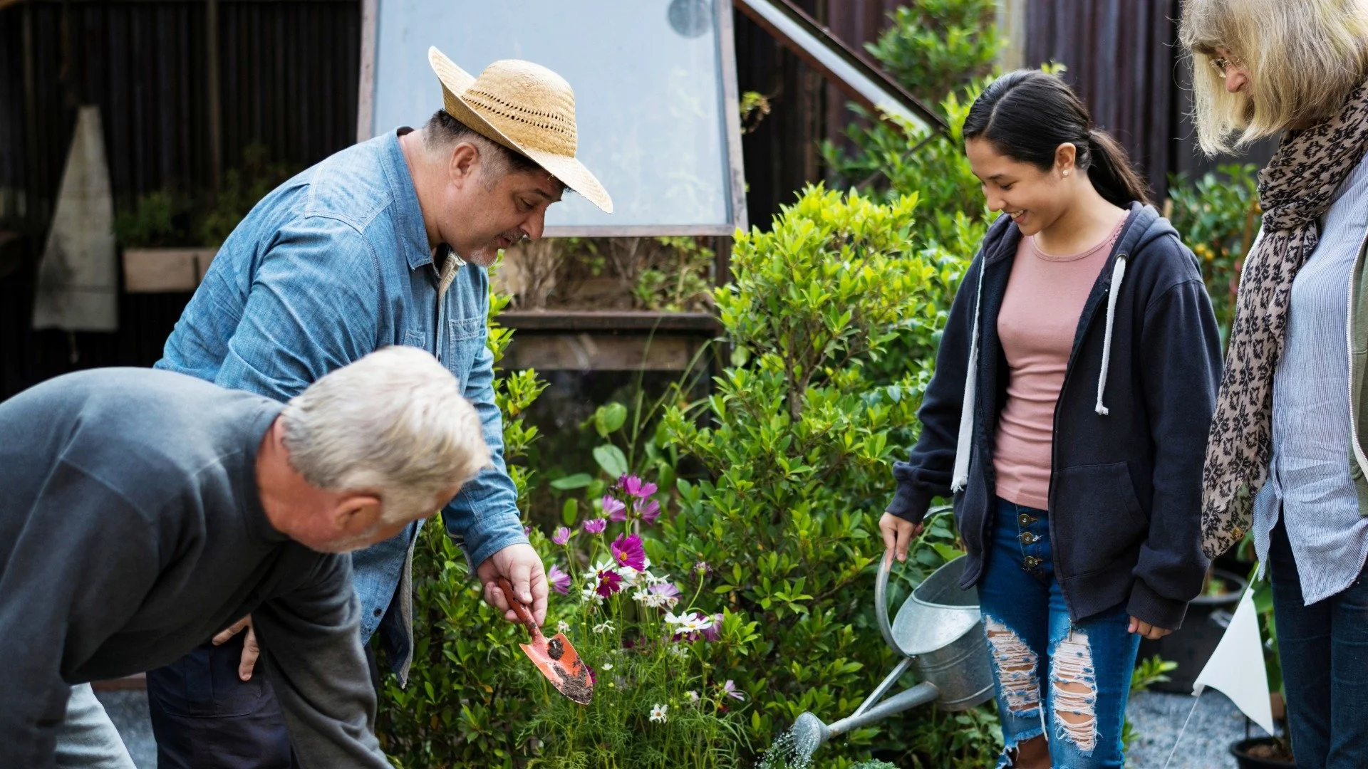 People at Community Garden