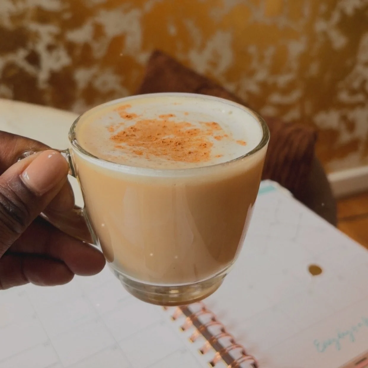 What&rsquo;s in Krystal&rsquo;s cup? Half of the time we don&rsquo;t know because she be making up stuff. Today, it&rsquo;s Chai Tea with Oat Milk &amp; Caramel Syrup. Wonder what it will be next time&hellip;