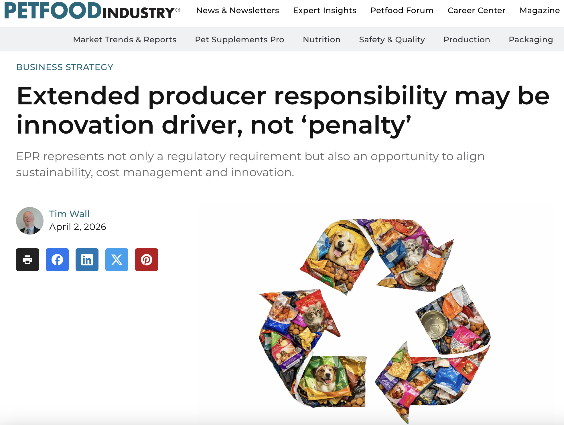 Pet Food Industry + EPR
