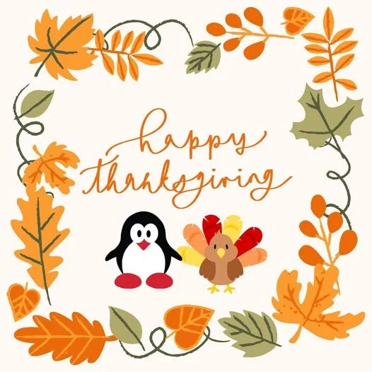 Happy Thanksgiving! Lucky wanks to know - what are you thankful for? 🦃🍂🐧