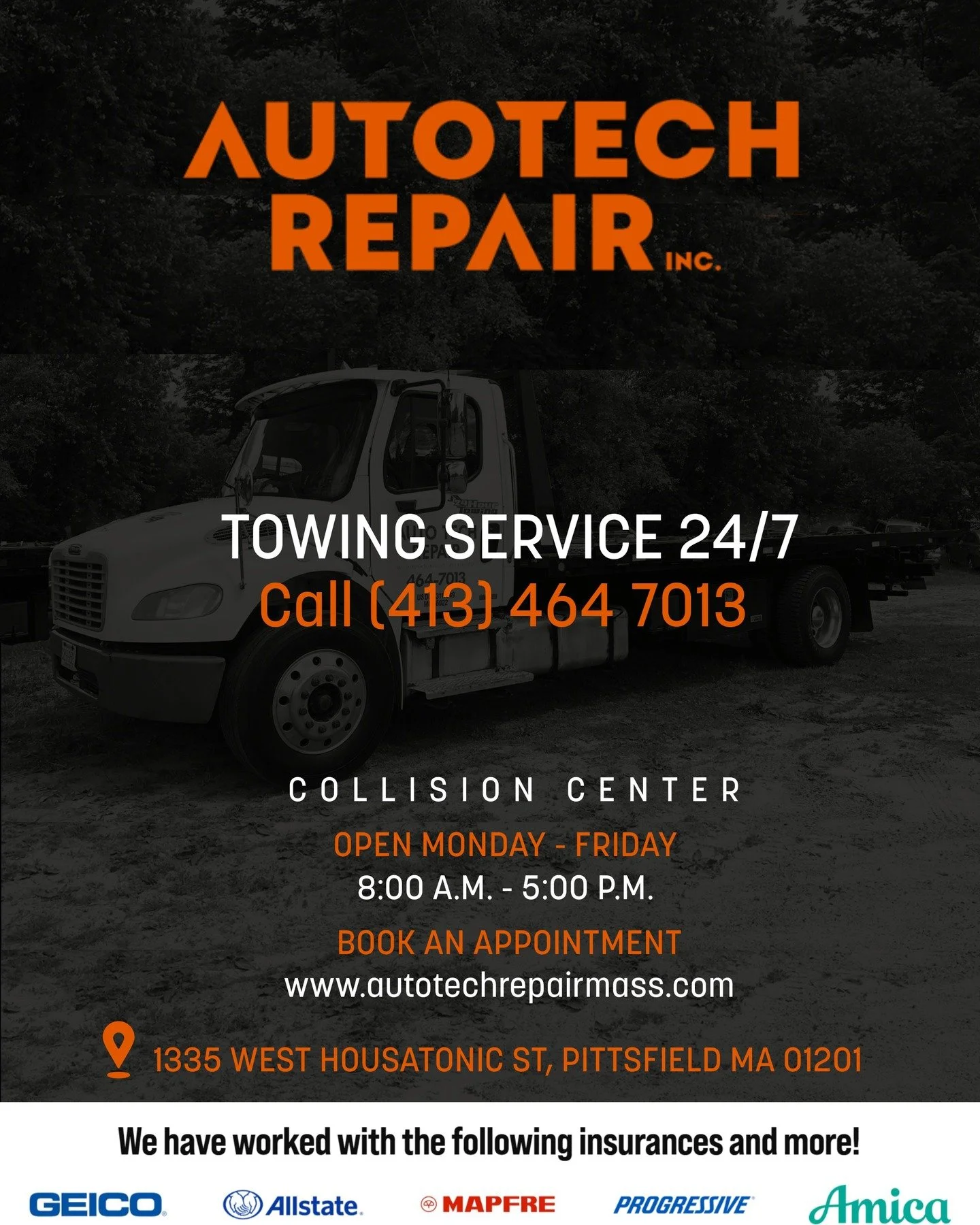 🚨 Did you know? We also provide towing service! 🚨
No need to stress about getting your car to our collision center&mdash;we'll pick it up for you!

📍 Contact us today for a free estimate!